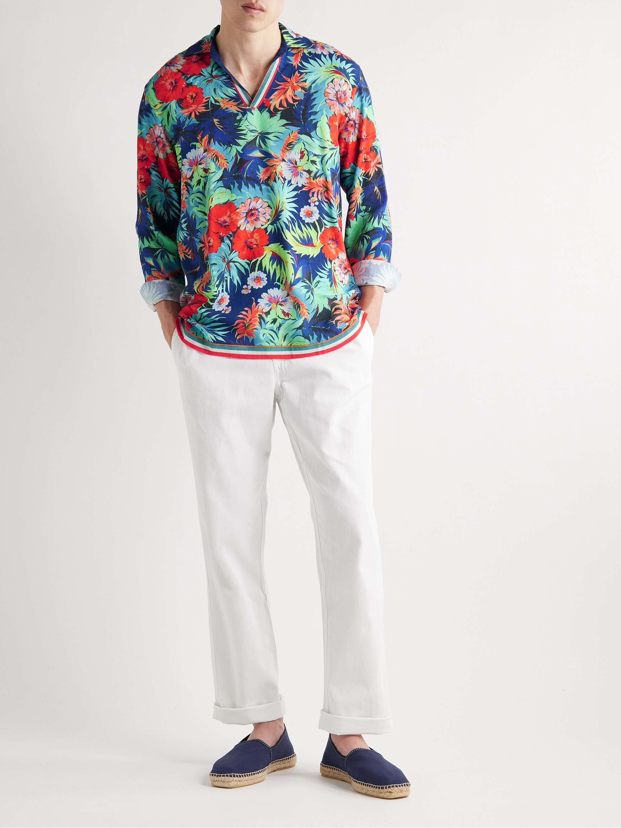 ORLEBAR BROWN Ridley Floral-Print Woven Shirt
