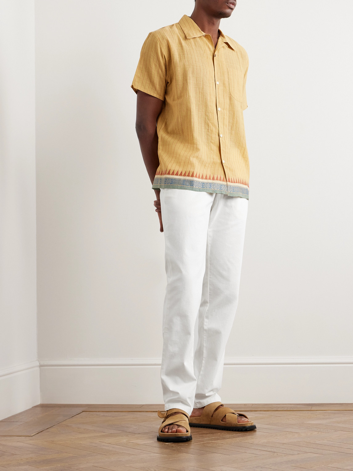 Fallon Straight-Leg Cotton-Blend Twill Trousers — 2