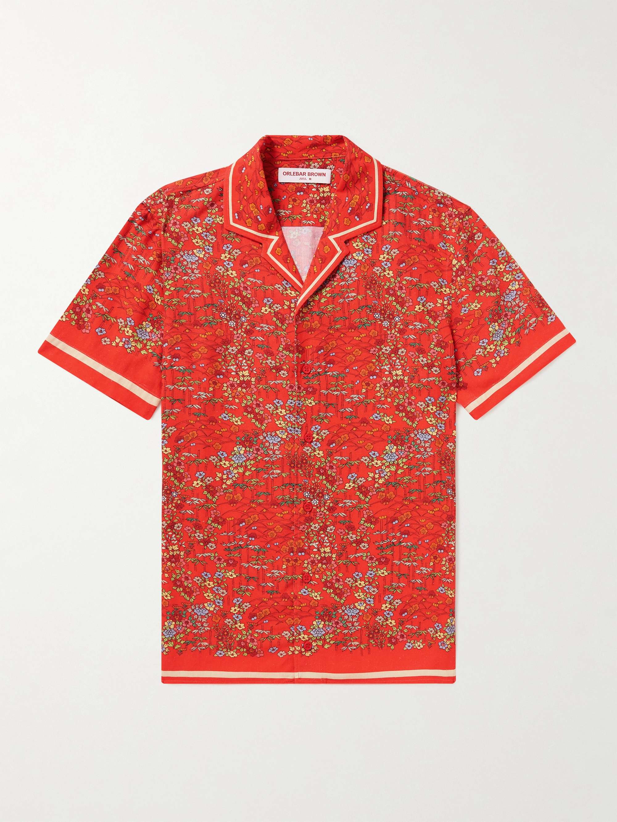 ORLEBAR BROWN Hibbert Camp-Collar Floral-Print Voile Shirt