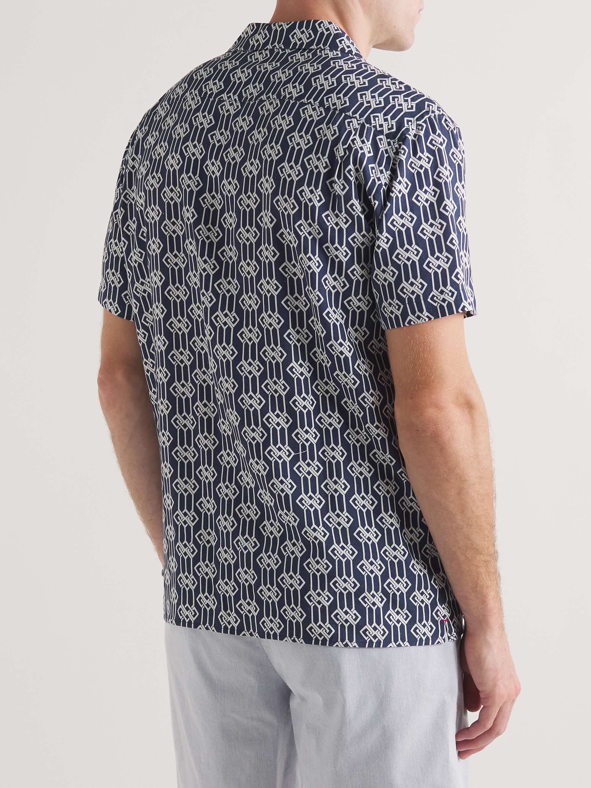 ORLEBAR BROWN Travis Waypoint Camp-Collar Printed Voile Shirt