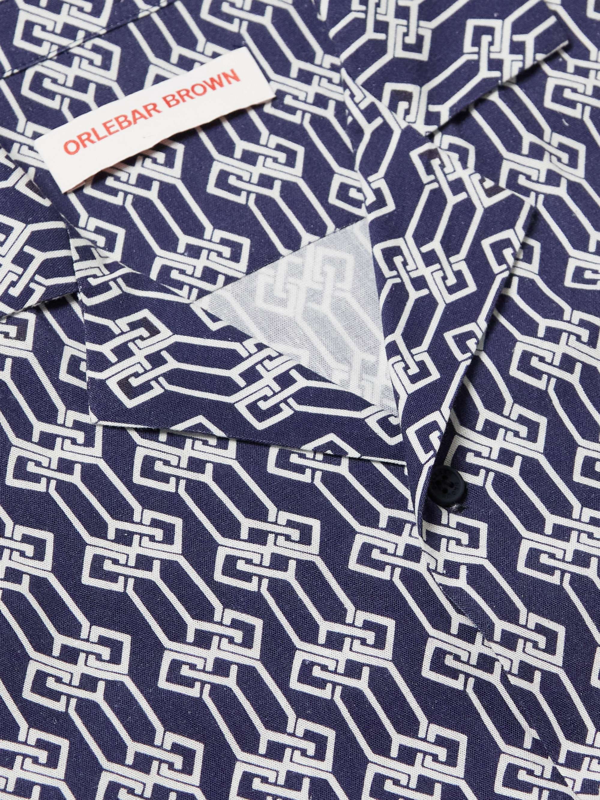 ORLEBAR BROWN Travis Waypoint Camp-Collar Printed Voile Shirt