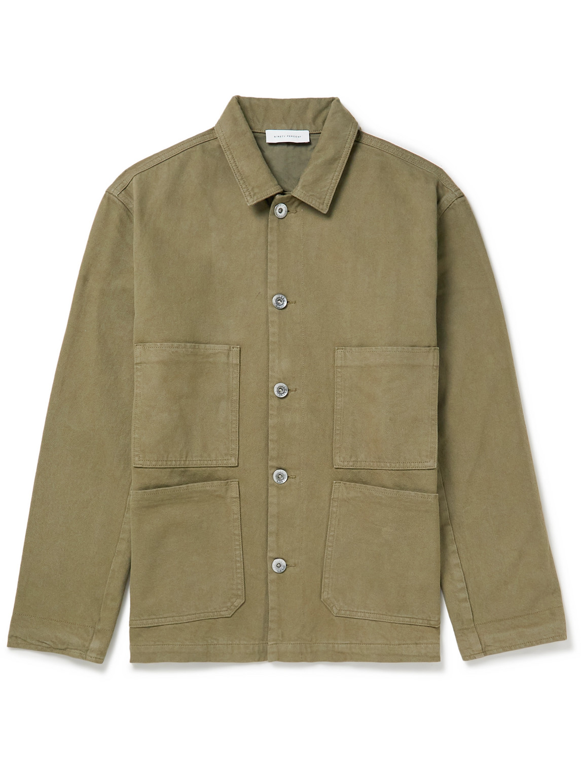 Ninety Percent Organic Denim Chore Jacket In Green