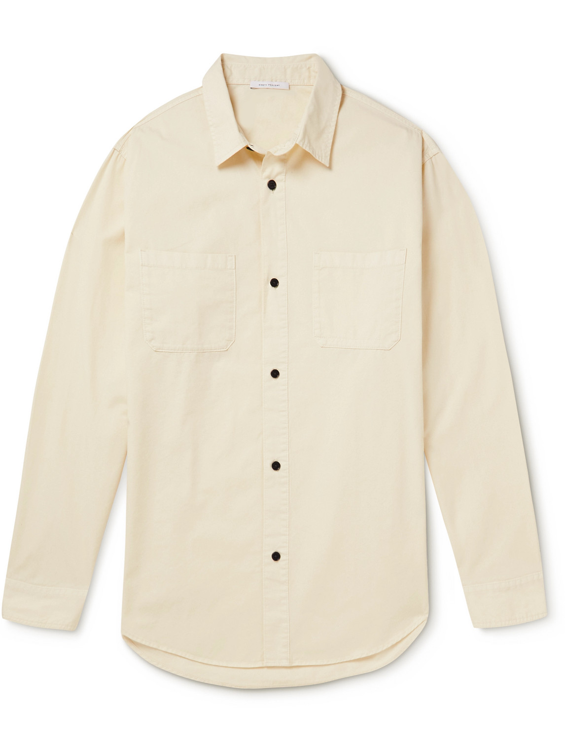 Ninety Percent Organic Cotton-poplin Shirt In Neutrals