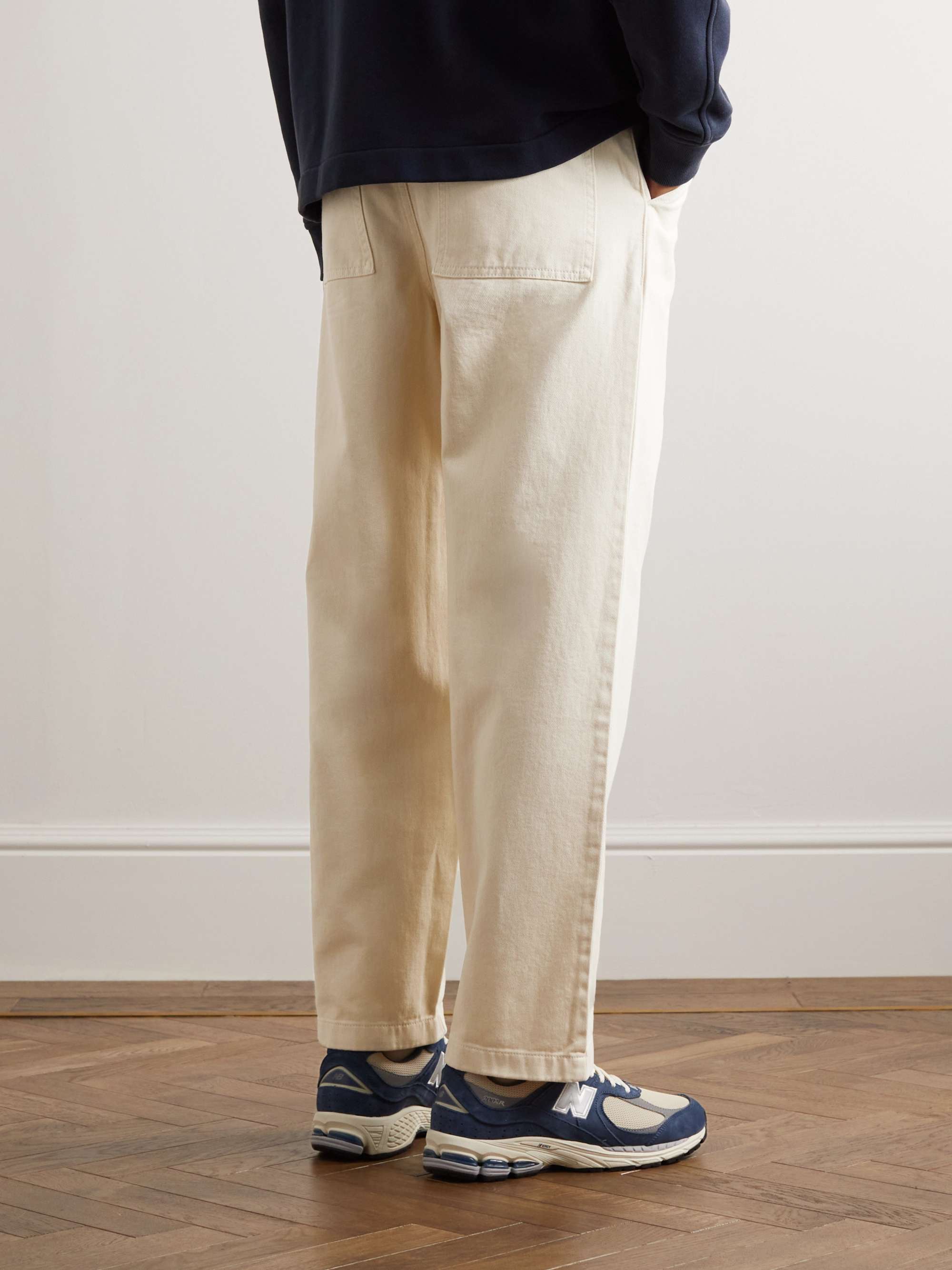 NINETY PERCENT Straight-Leg Cotton-Twill Chinos
