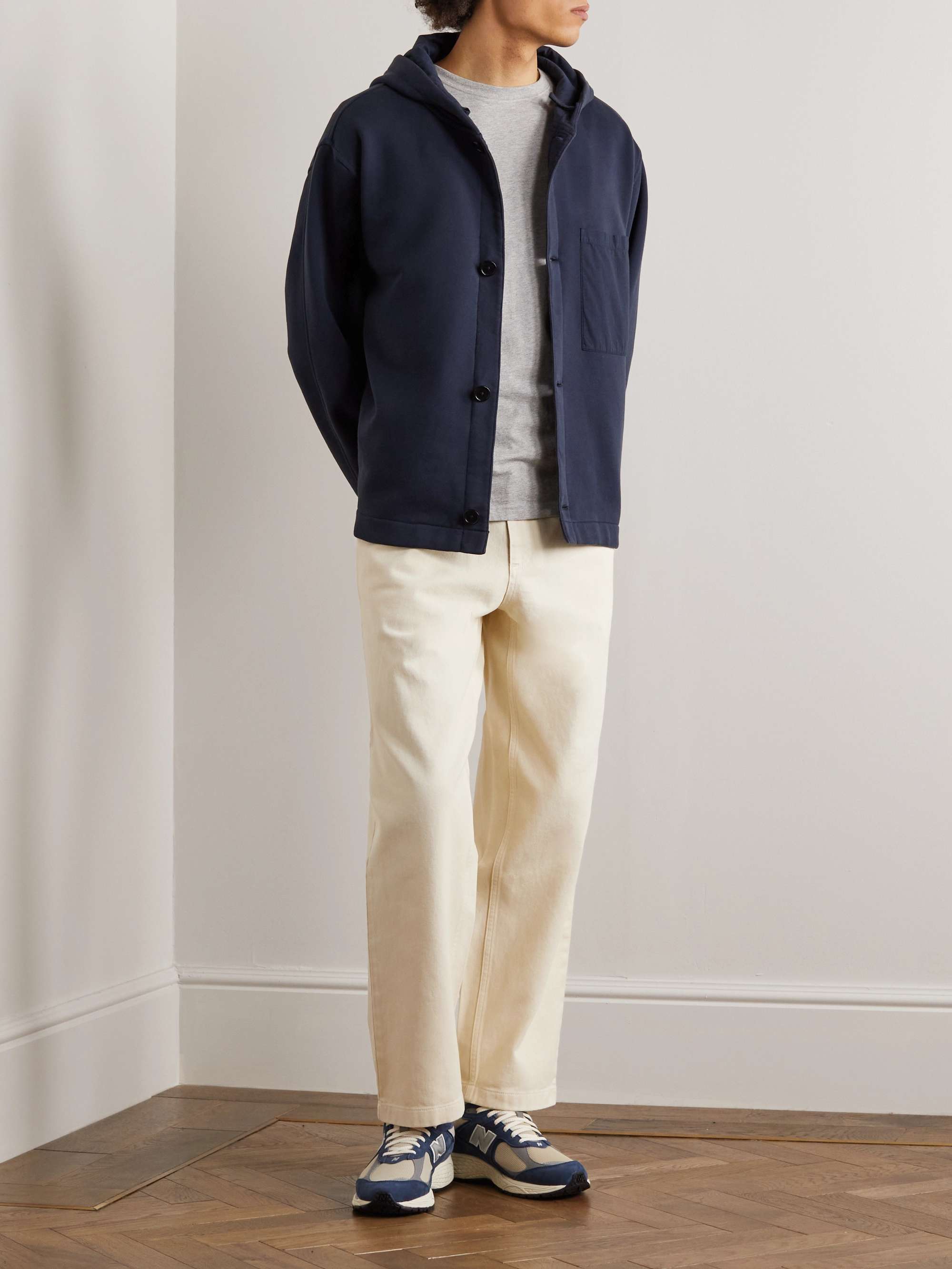NINETY PERCENT Straight-Leg Cotton-Twill Chinos