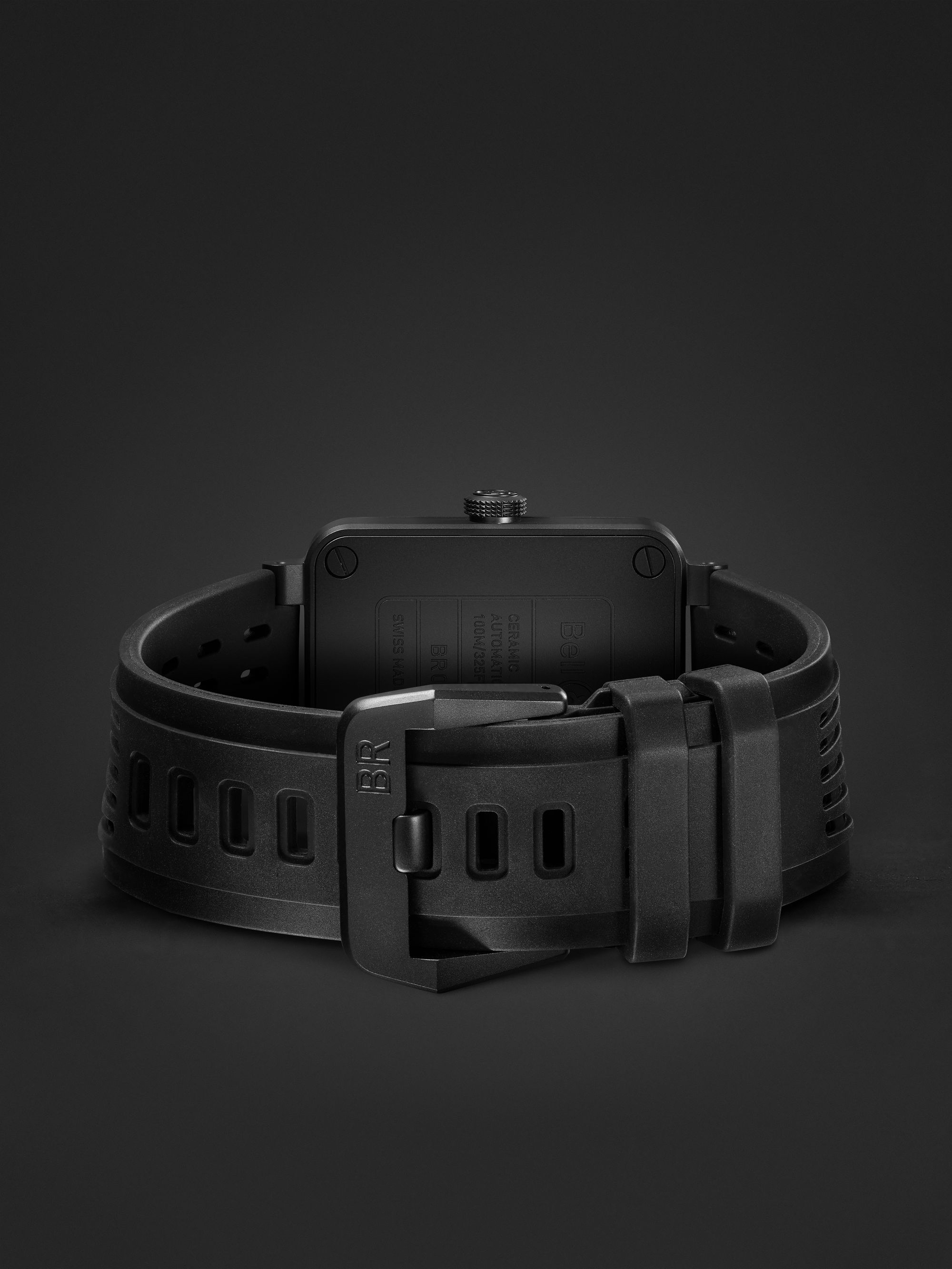 BELL & ROSS BR 03-92 A522 Limited Edition Automatic 42mm Ceramic and Rubber Watch, Ref. No.BR0392-A522-CE/SRB