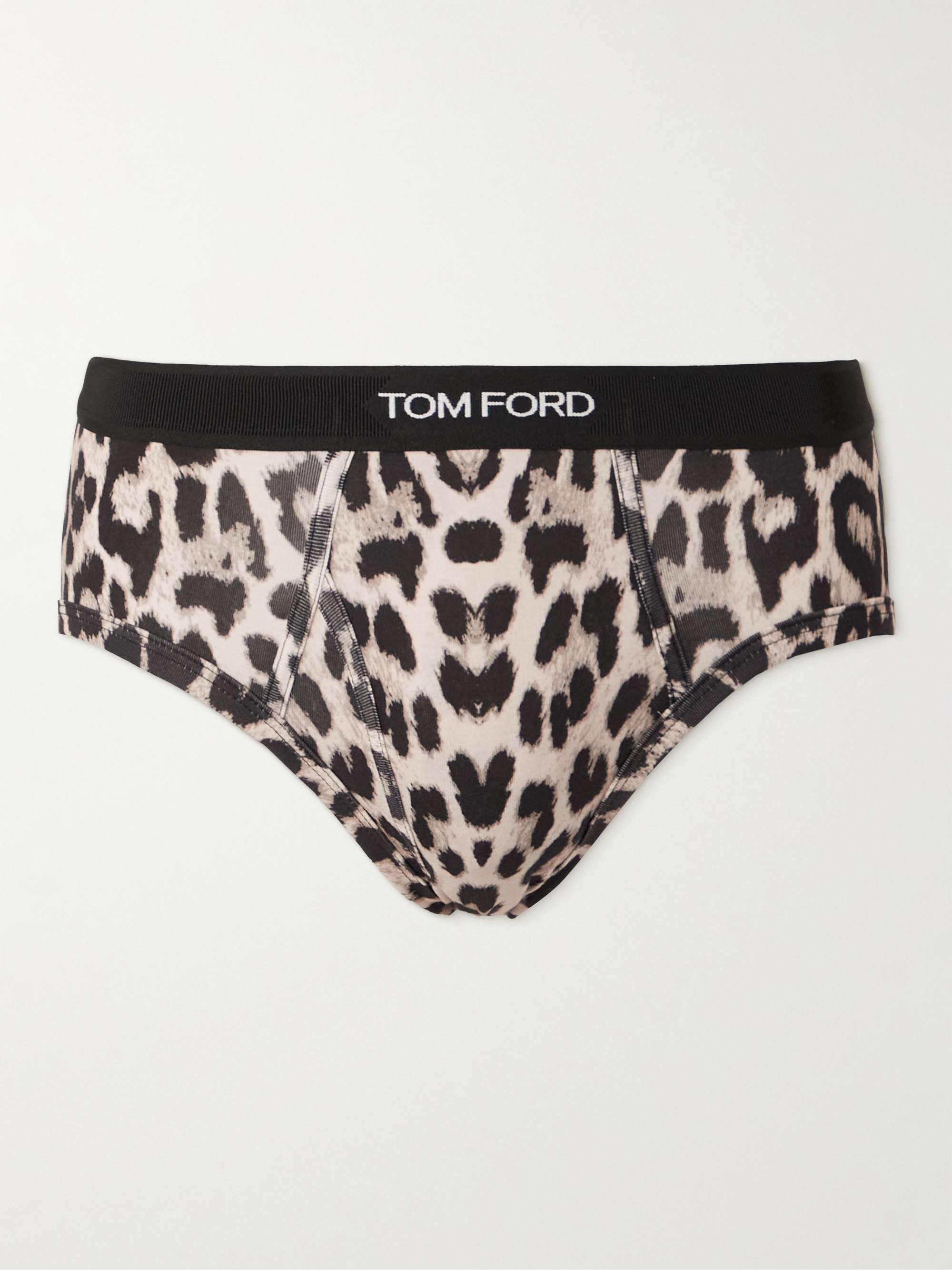 TOM FORD Leopard-Print Stretch-Cotton Jersey Briefs for Men | MR PORTER