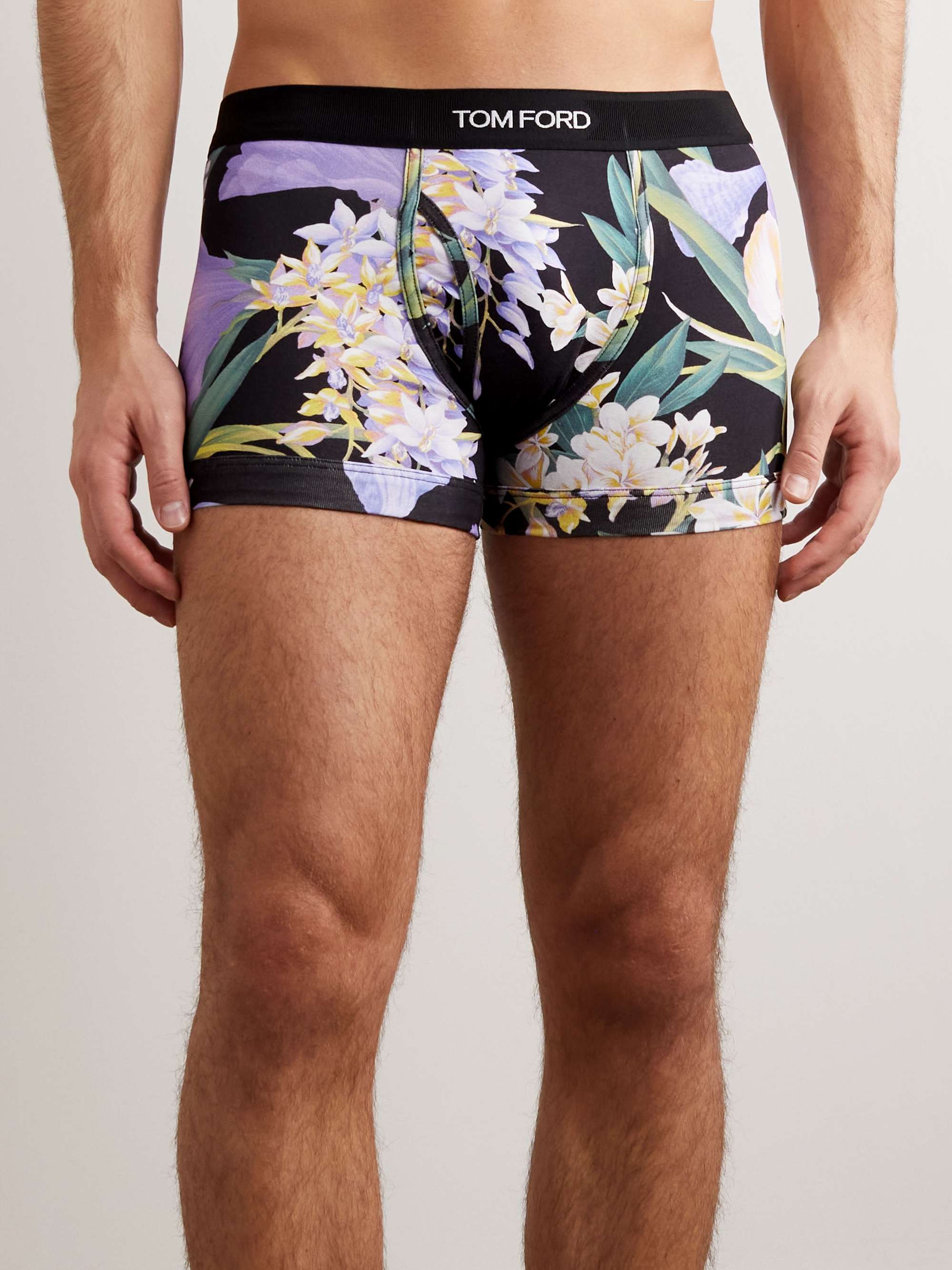 TOM FORD Floral-Print Stretch-Cotton Jersey Briefs