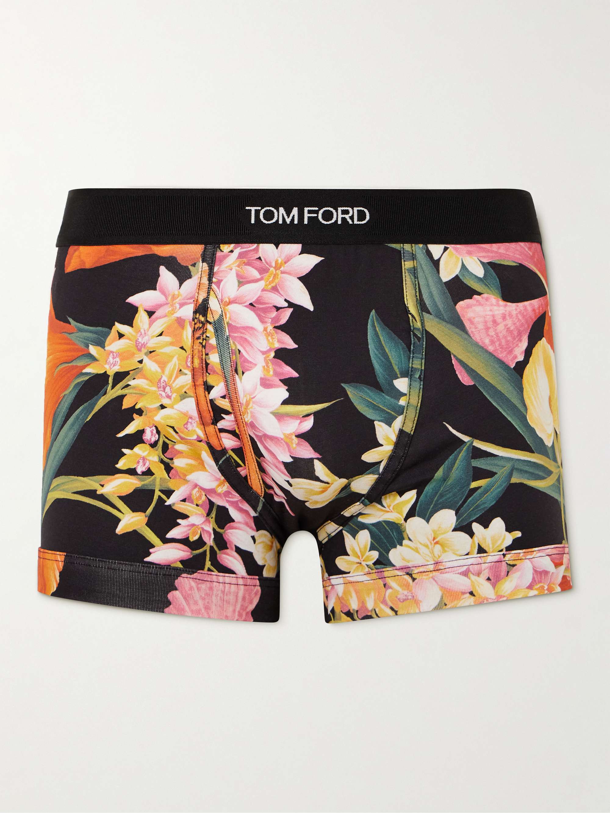 TOM FORD Floral-Print Stretch-Cotton Jersey Briefs