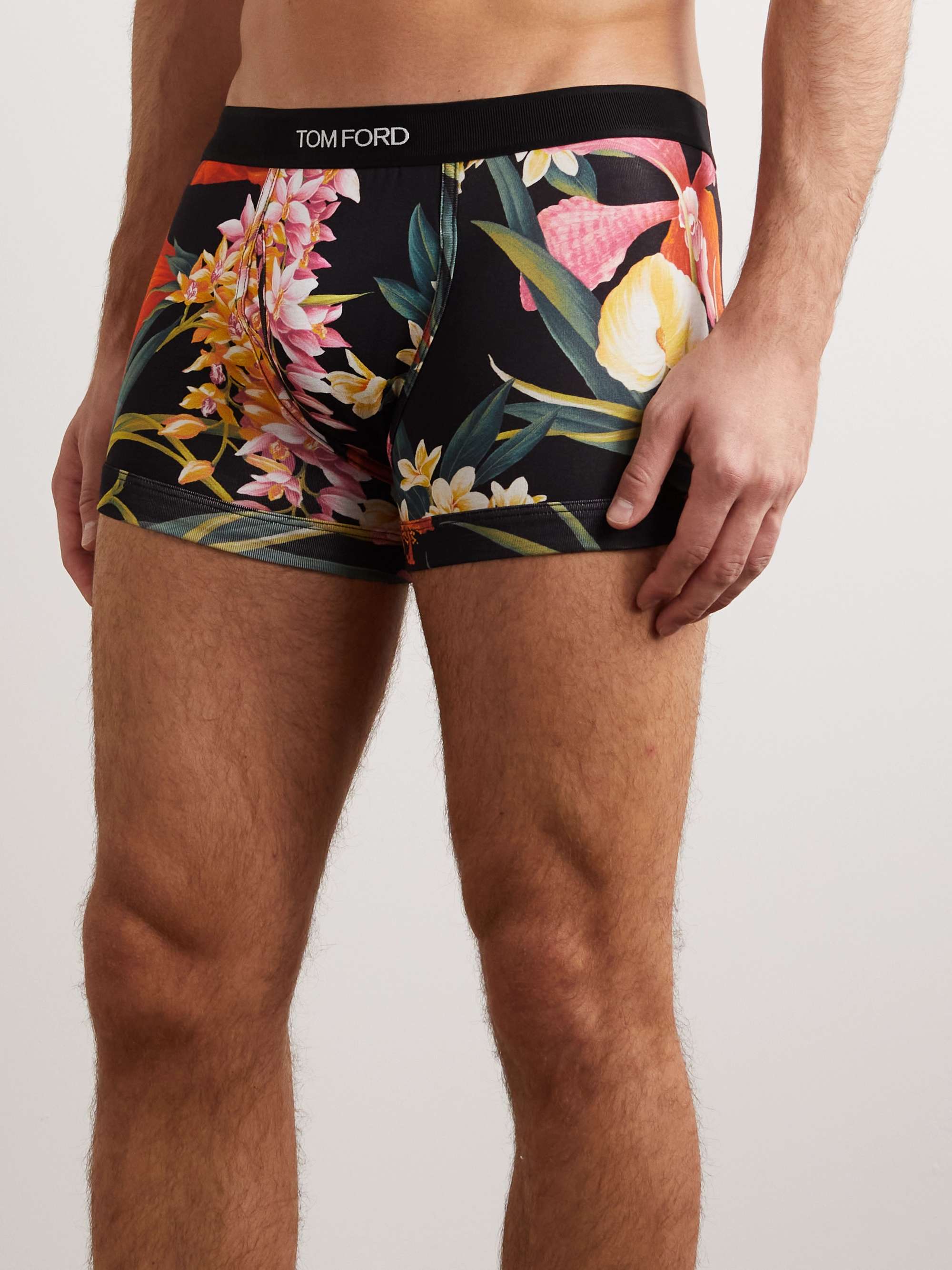 TOM FORD Floral-Print Stretch-Cotton Jersey Briefs