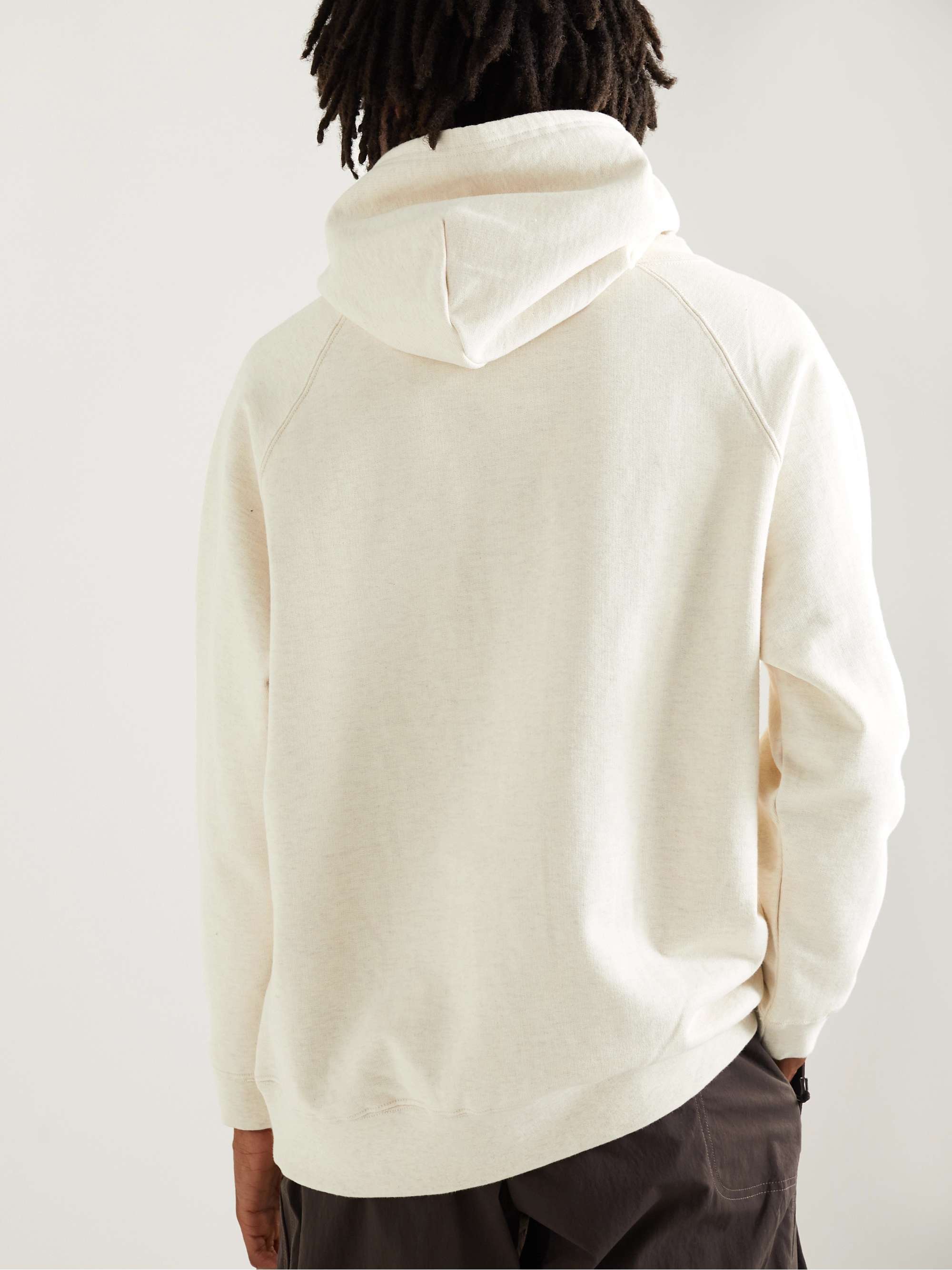SNOW PEAK Mélange Cotton-Jersey Hoodie