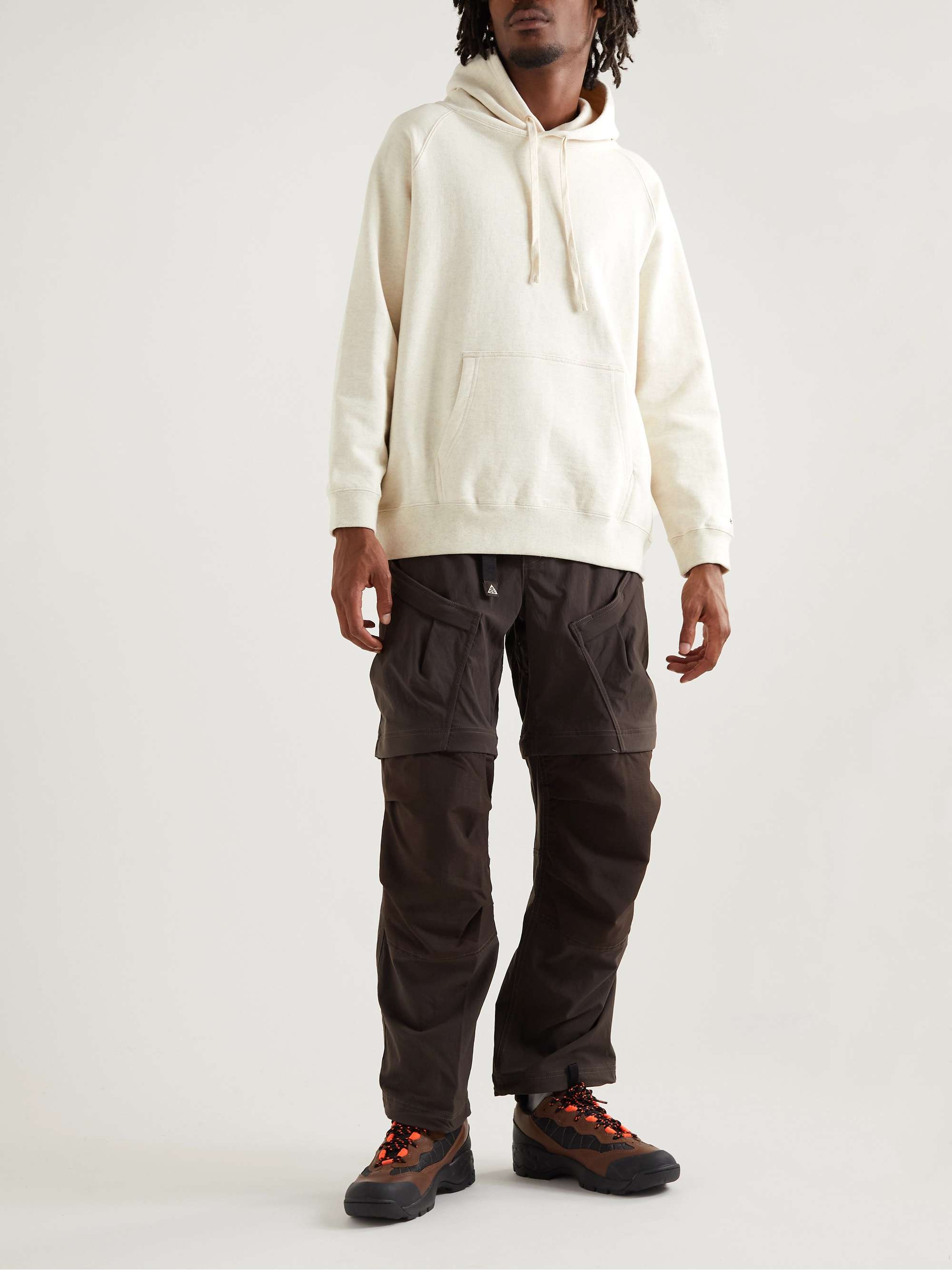 SNOW PEAK Mélange Cotton-Jersey Hoodie