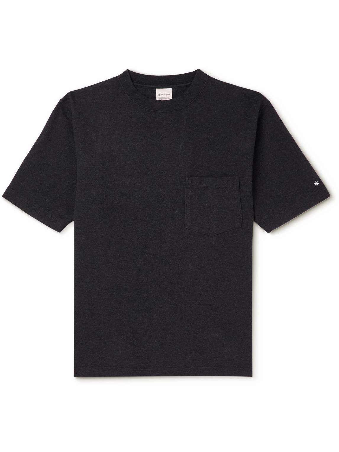 Snow Peak Recycled Cotton-jersey T-shirt In Black