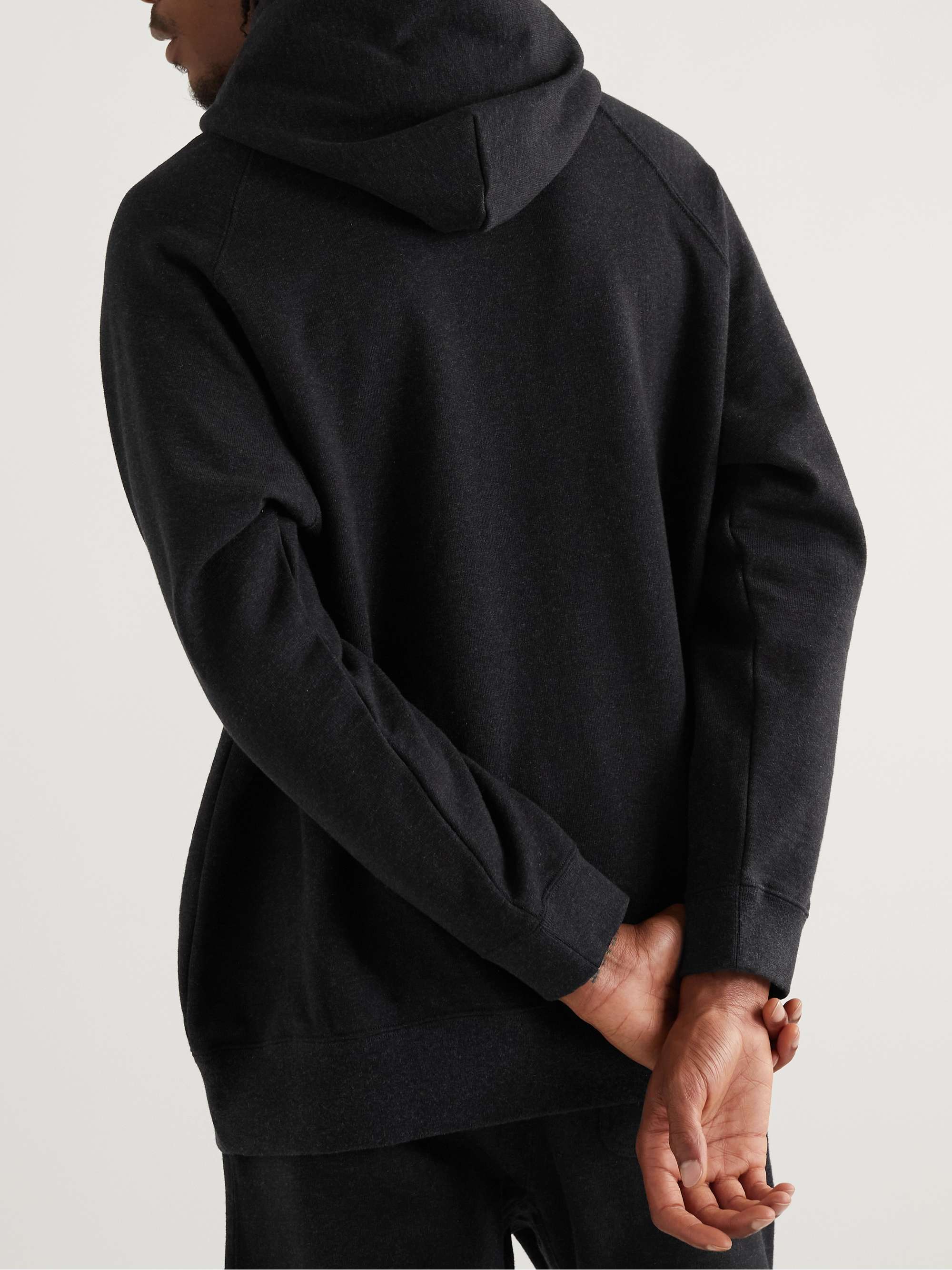 SNOW PEAK Mélange Cotton-Jersey Hoodie