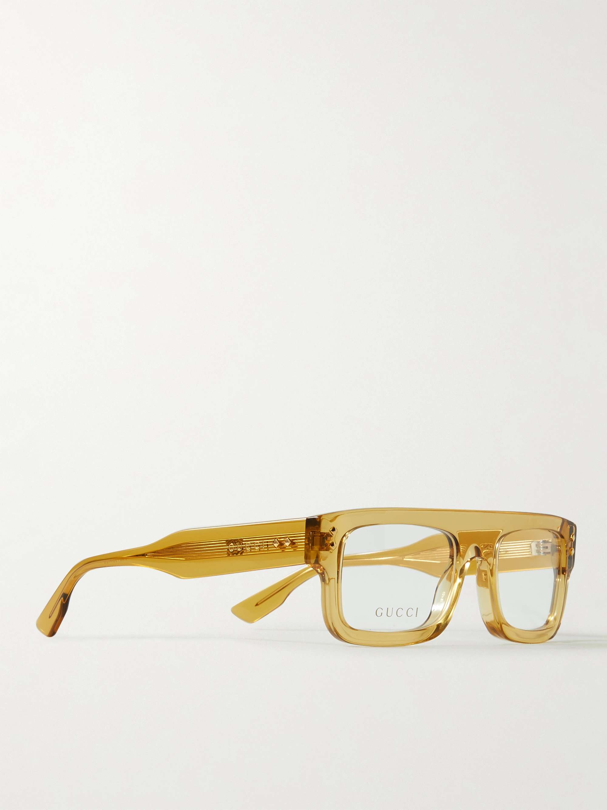 GUCCI EYEWEAR Rectangle-Frame Acetate Optical Glasses