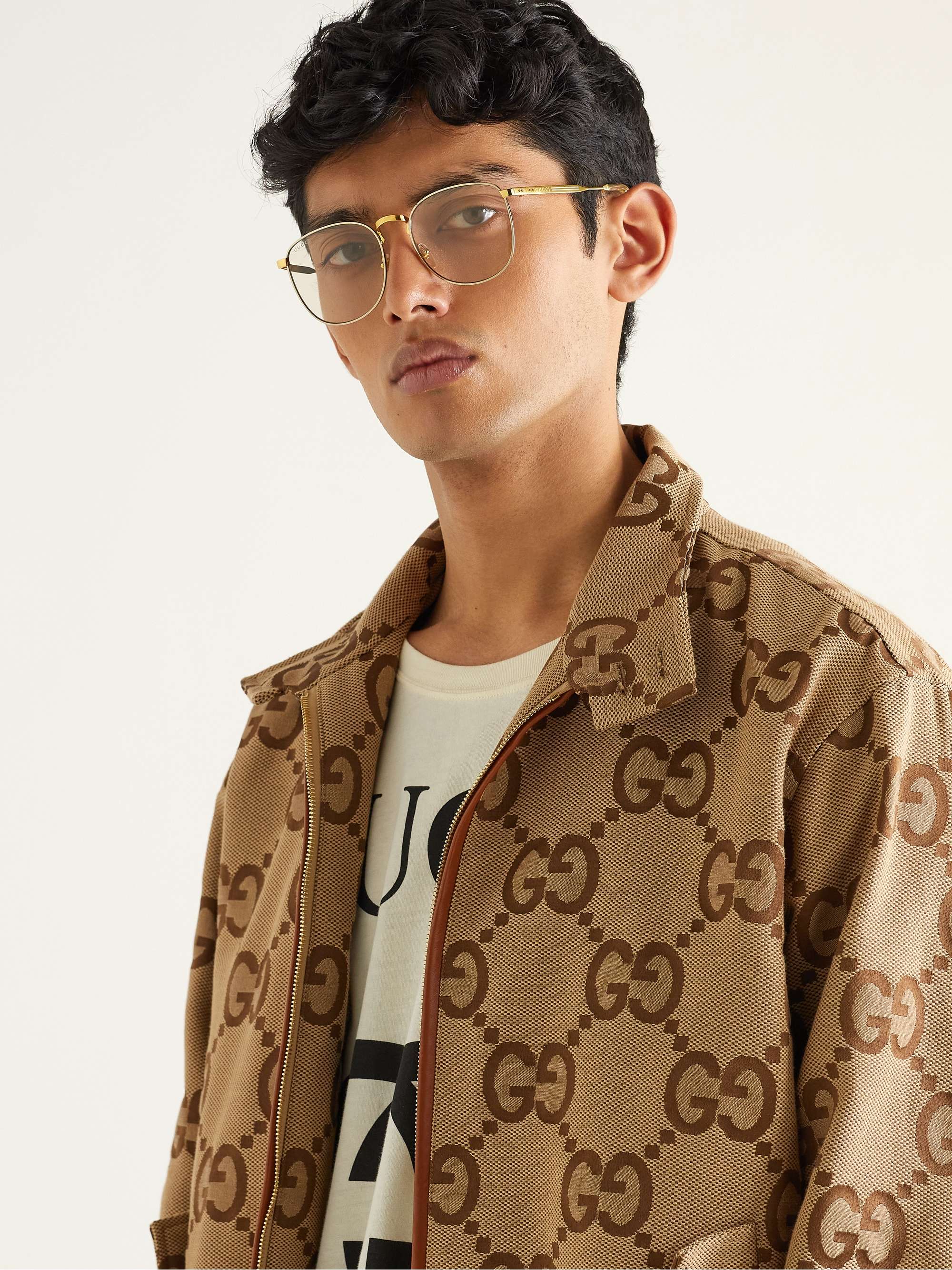 GUCCI EYEWEAR Round-Frame Silver and Gold-Tone Sunglasses