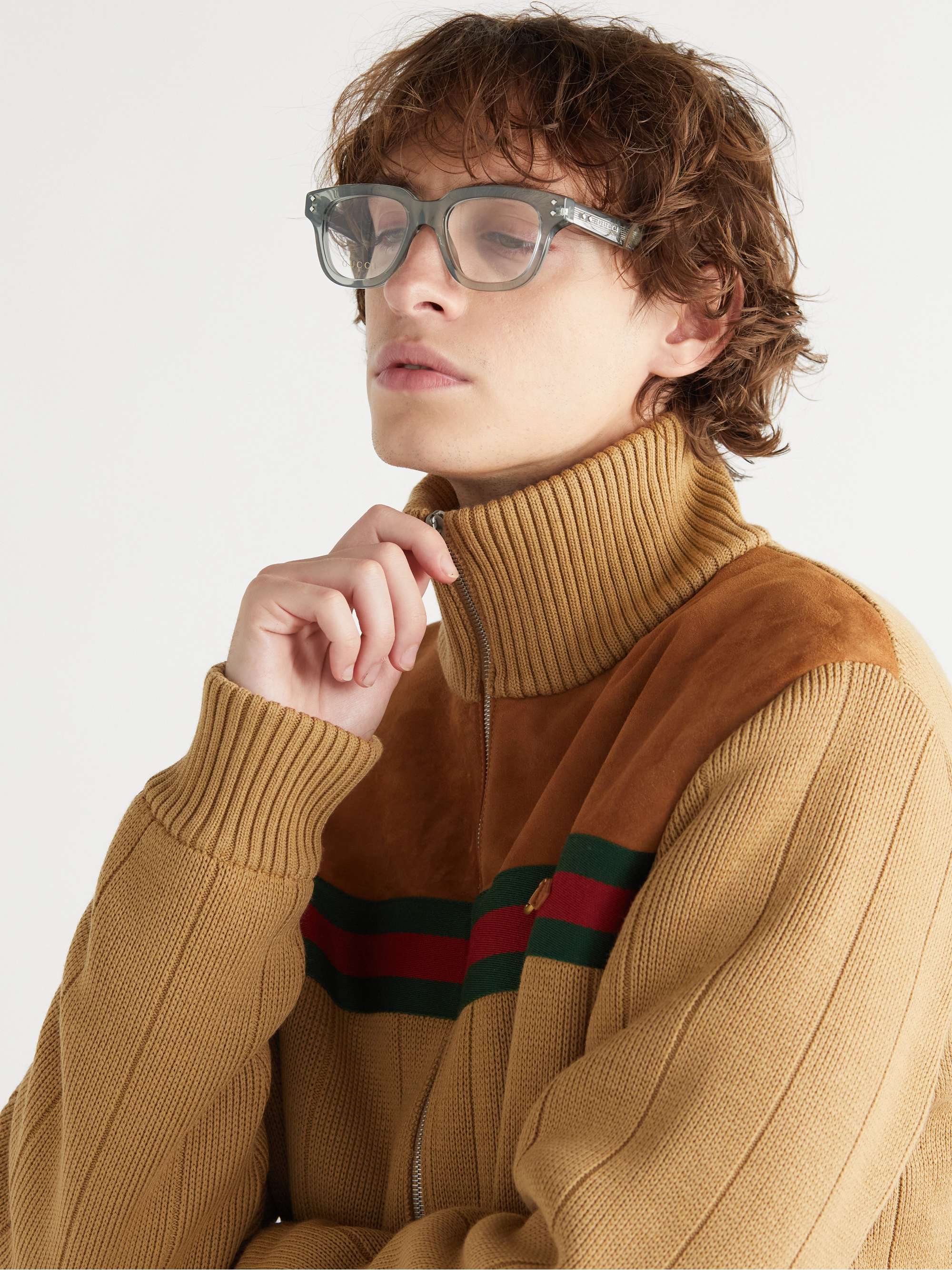 GUCCI EYEWEAR Nouvelle D-Frame Acetate Optical Glasses