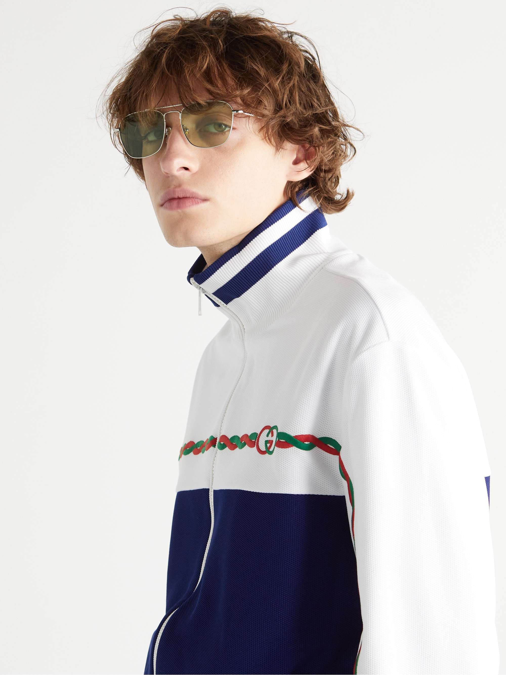 gucci aviator gold tone sunglasses