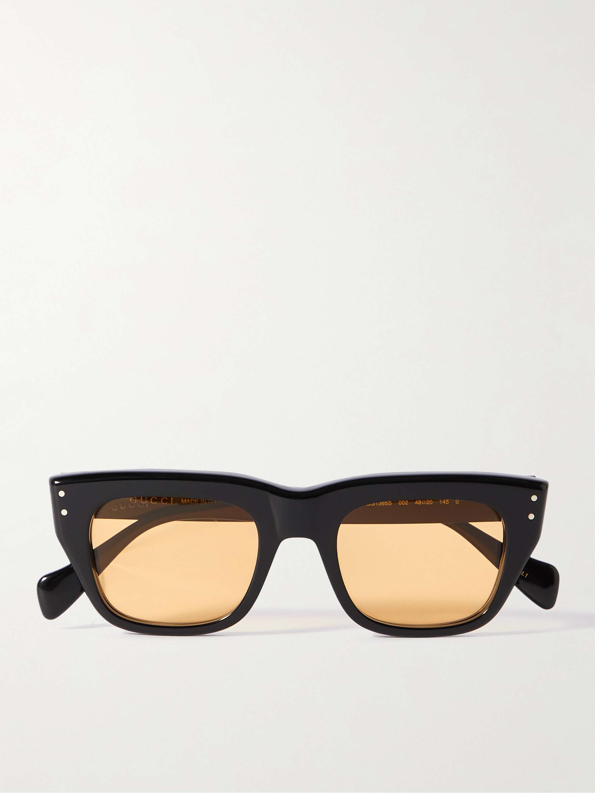 Gucci Eyewear - rectangular-frame Acetate Sunglasses - Black - One Size - Net A Porter