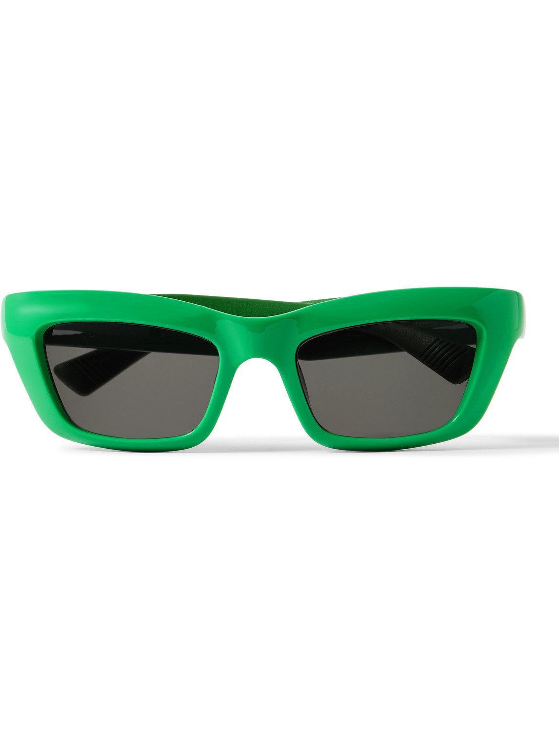 Bottega Veneta Unapologetic Square-frame Rubber-trimmed Acetate Sunglasses In Green
