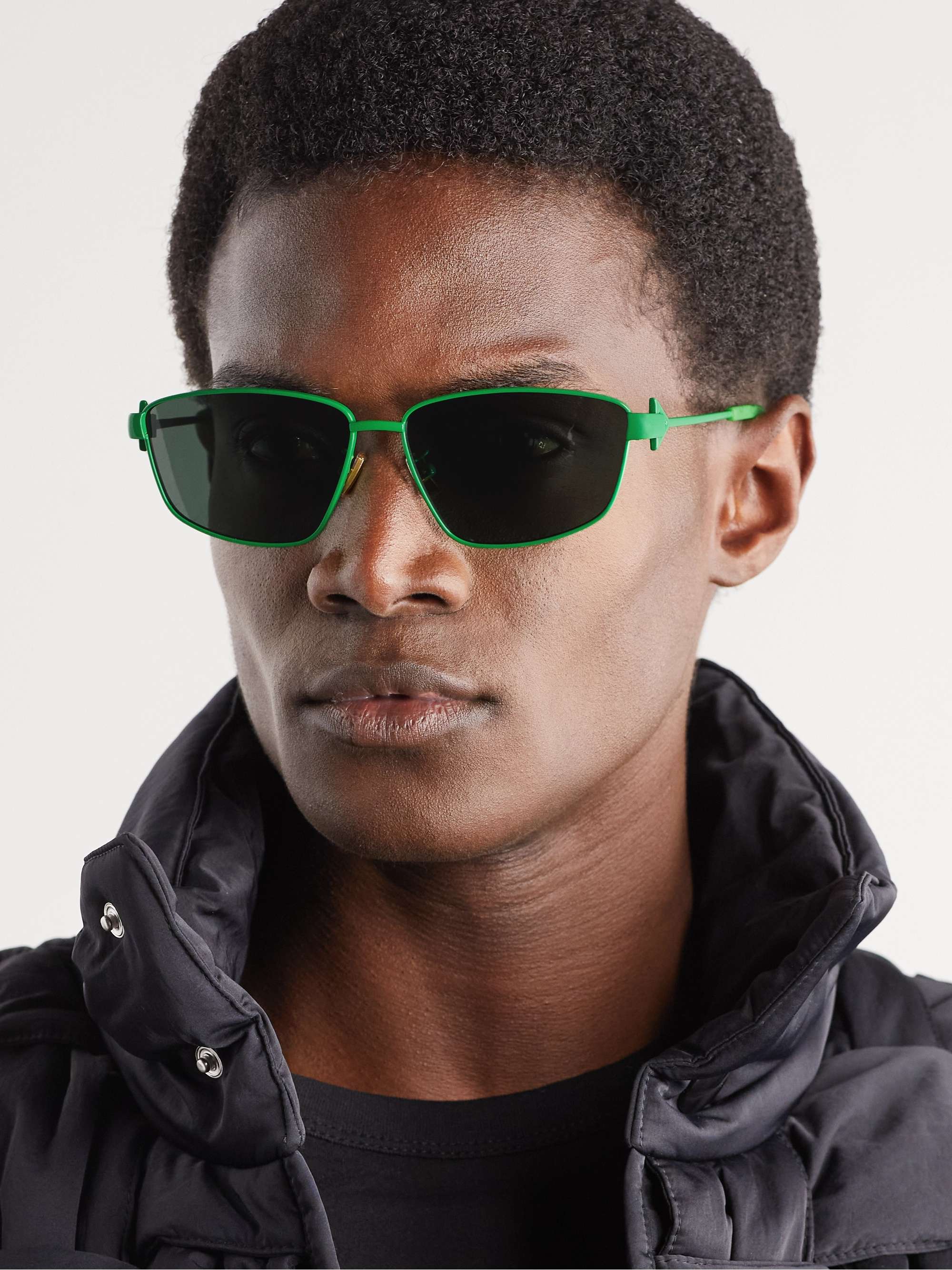 BOTTEGA VENETA EYEWEAR D-Frame Metal Sunglasses for Men | MR PORTER