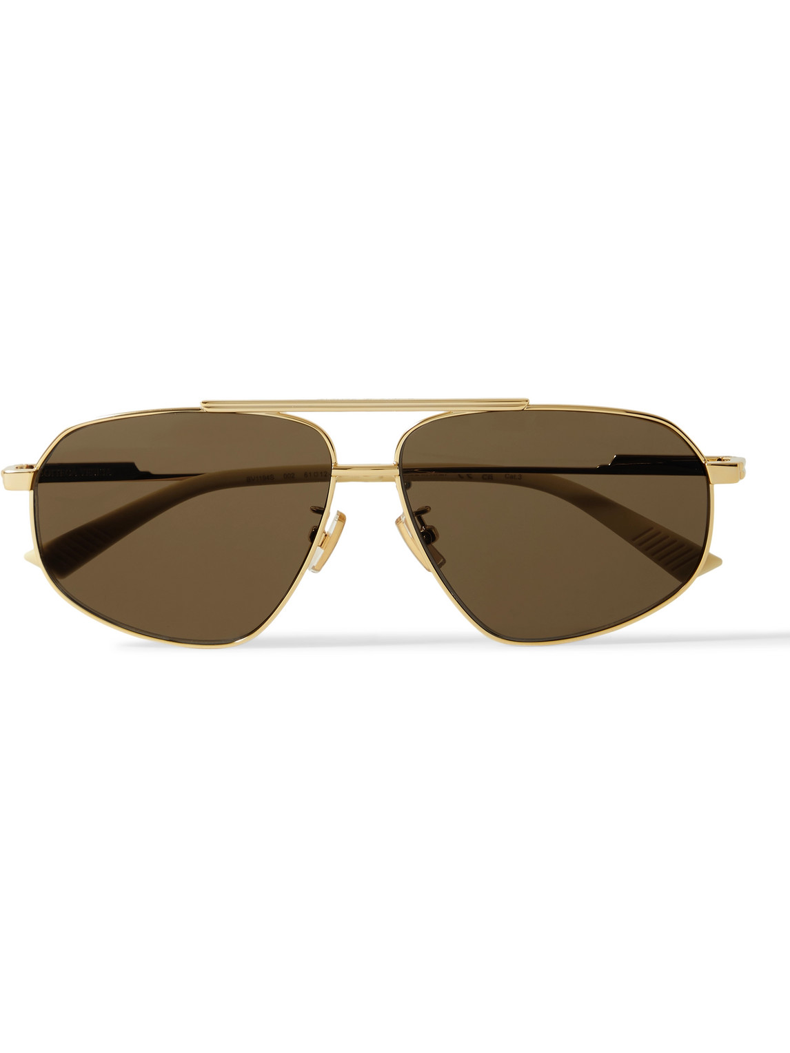 Bottega Veneta Aviator-style Gold-tone Sunglasses