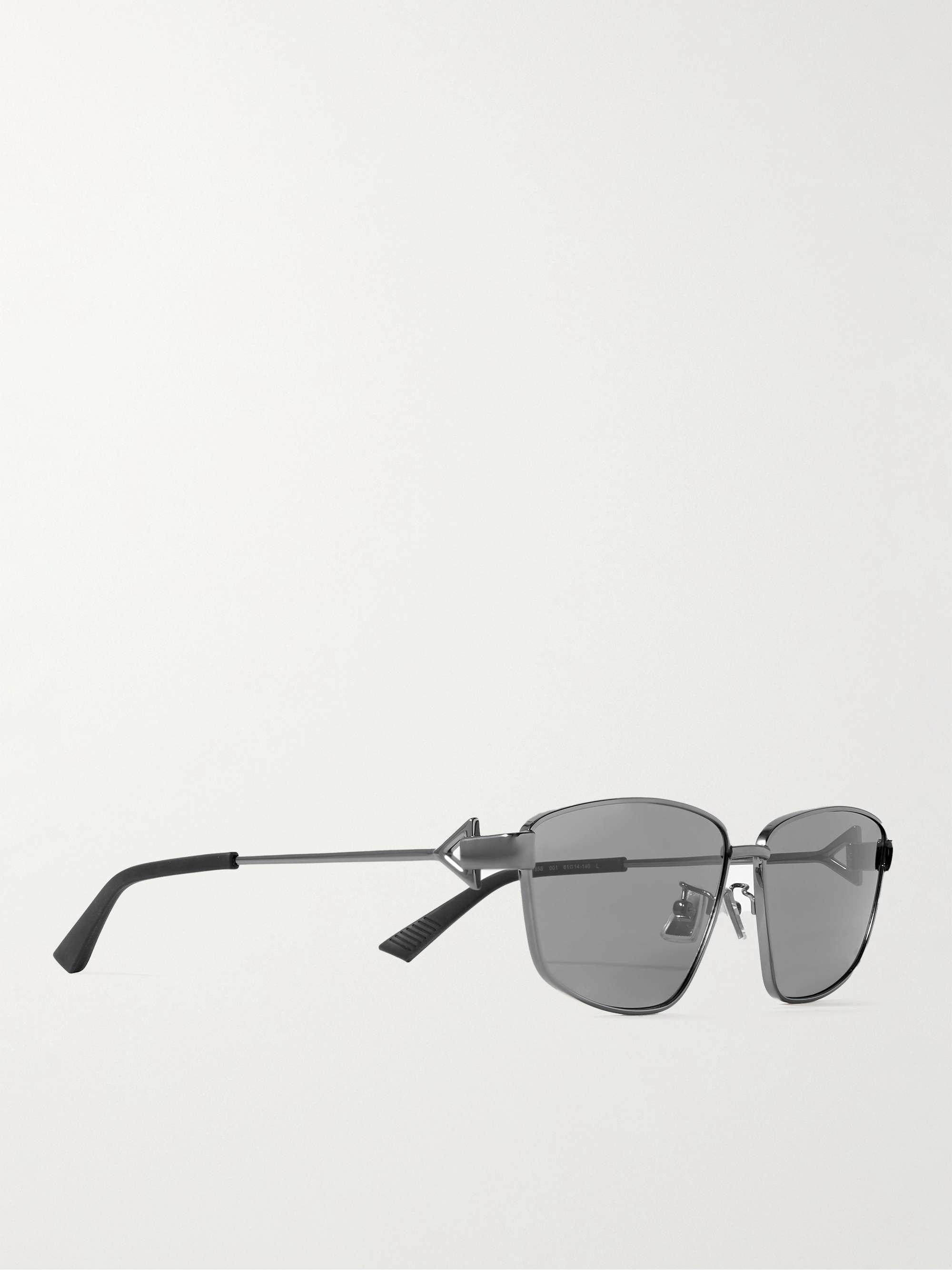 BOTTEGA VENETA EYEWEAR D-Frame Silver-Tone Sunglasses