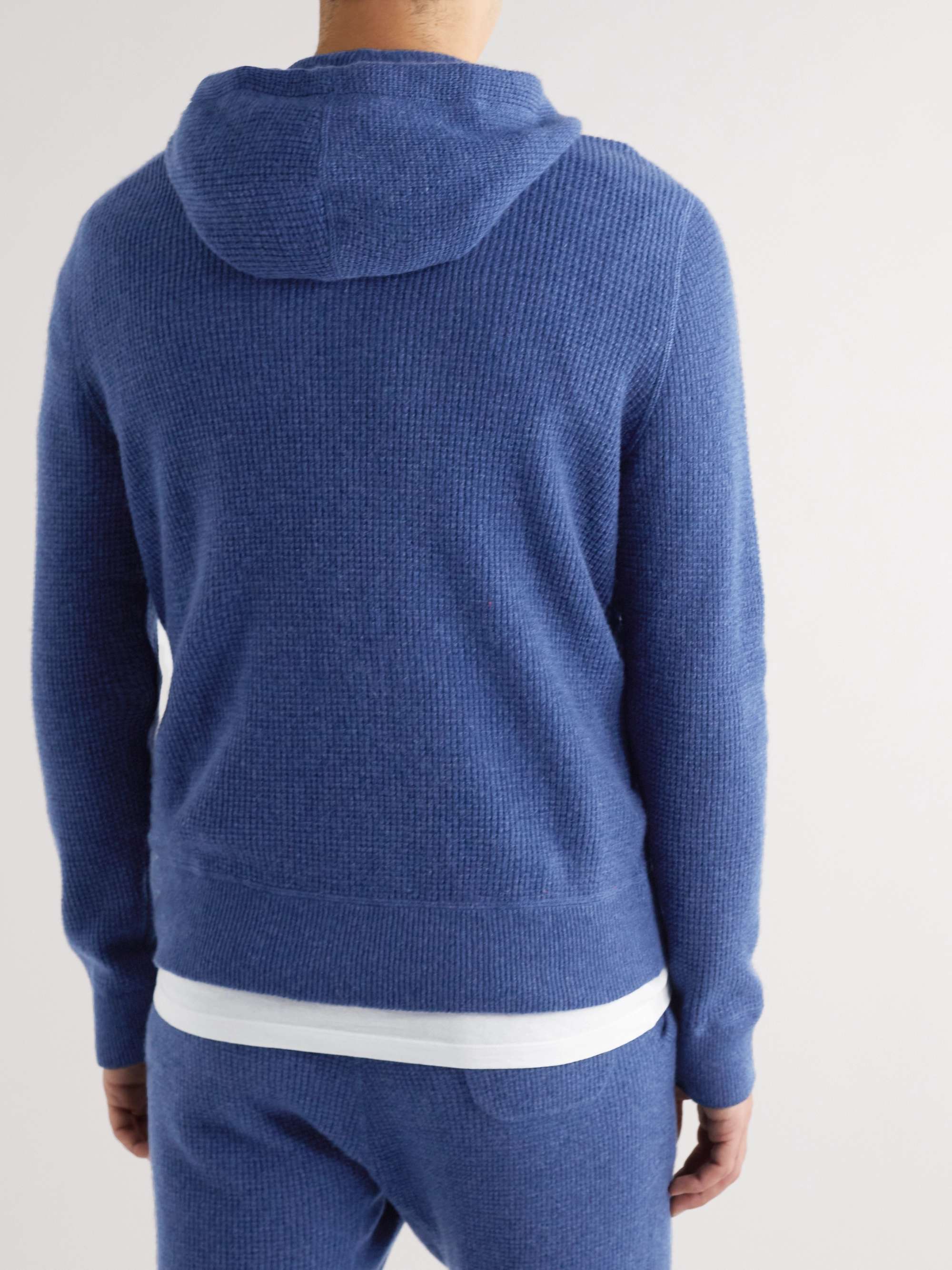 POLO RALPH LAUREN Waffle-Knit Cashmere Hoodie