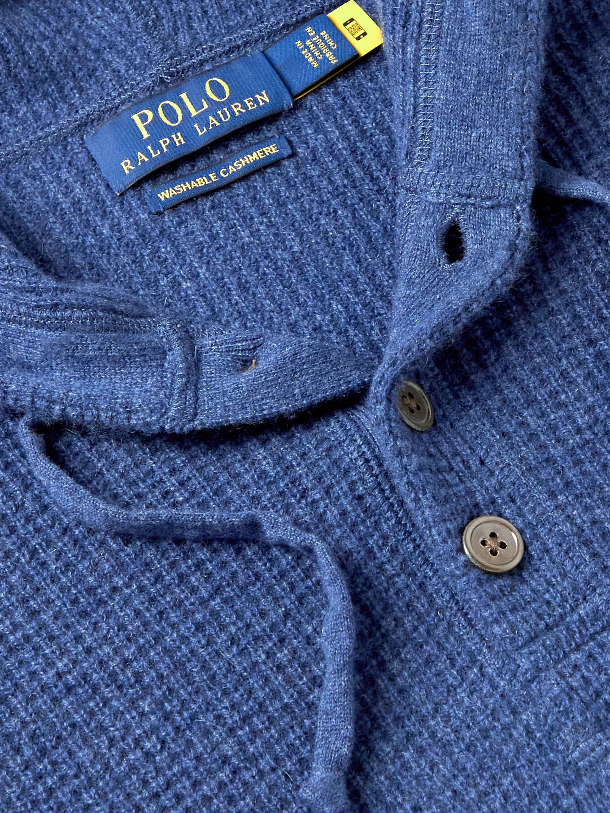 POLO RALPH LAUREN Waffle-Knit Cashmere Hoodie