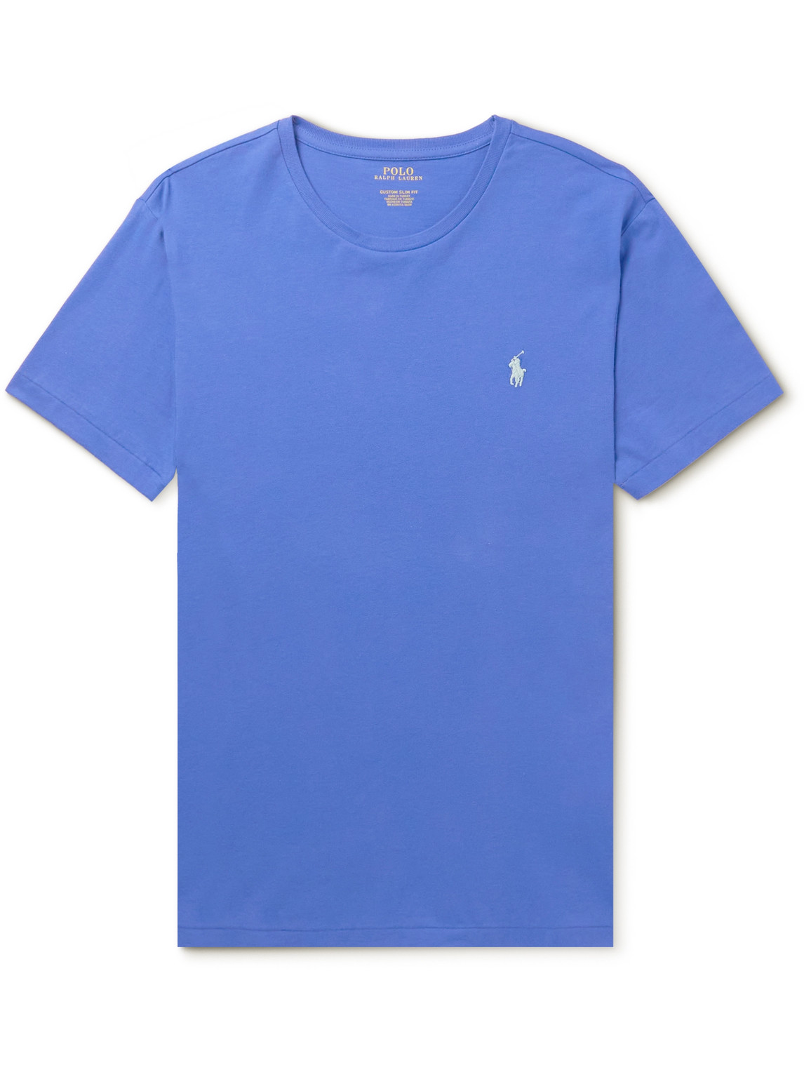 Polo Ralph Lauren Logo-embroidered Cotton-jersey T-shirt In Sapphire Star