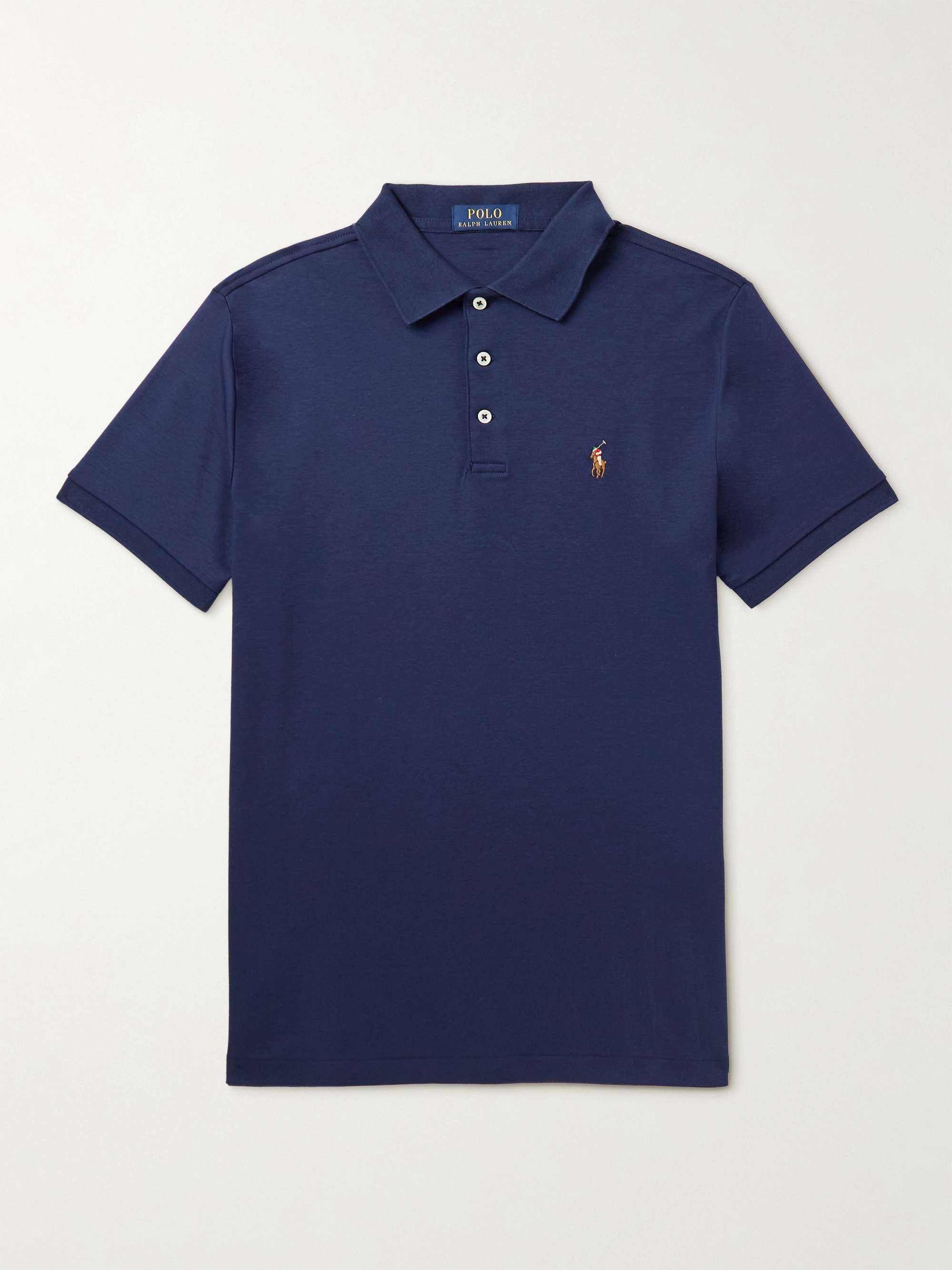 POLO RALPH LAUREN Logo-Embroidered Cotton-Jersey Polo Shirt