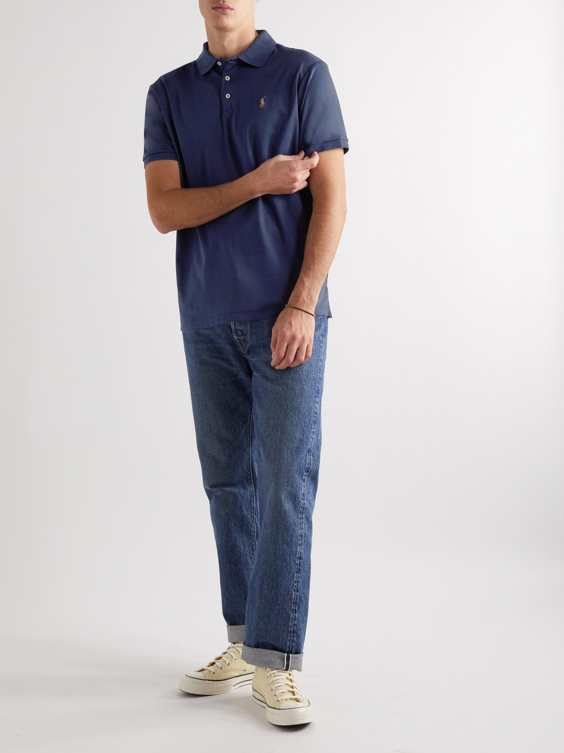 Logo-Embroidered Cotton-Jersey Polo Shirt — 2