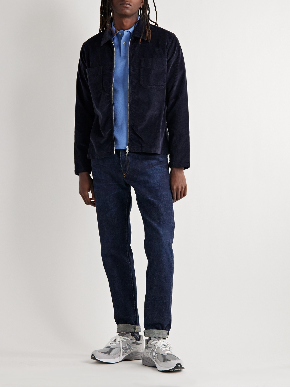 Polo Ralph Lauren Slim-fit Logo-embroidered Cotton-piqué Polo Shirt In Blue