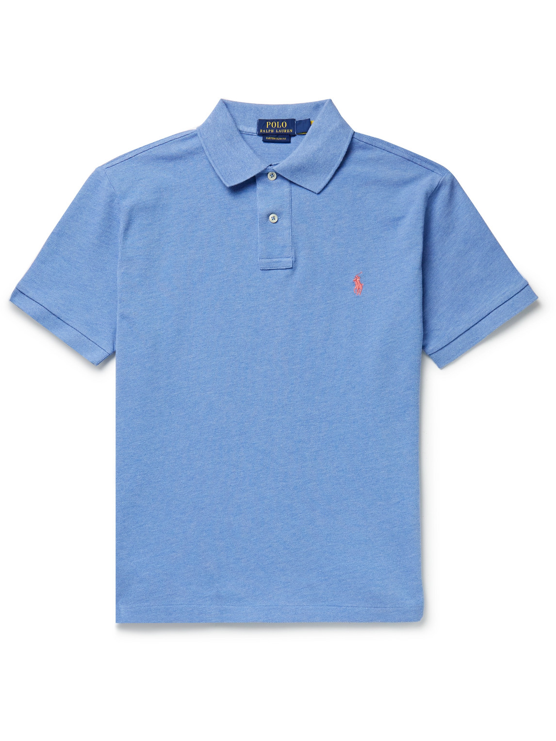 Embroidered Cotton Pique Polo Shirt in White - Polo Ralph Lauren