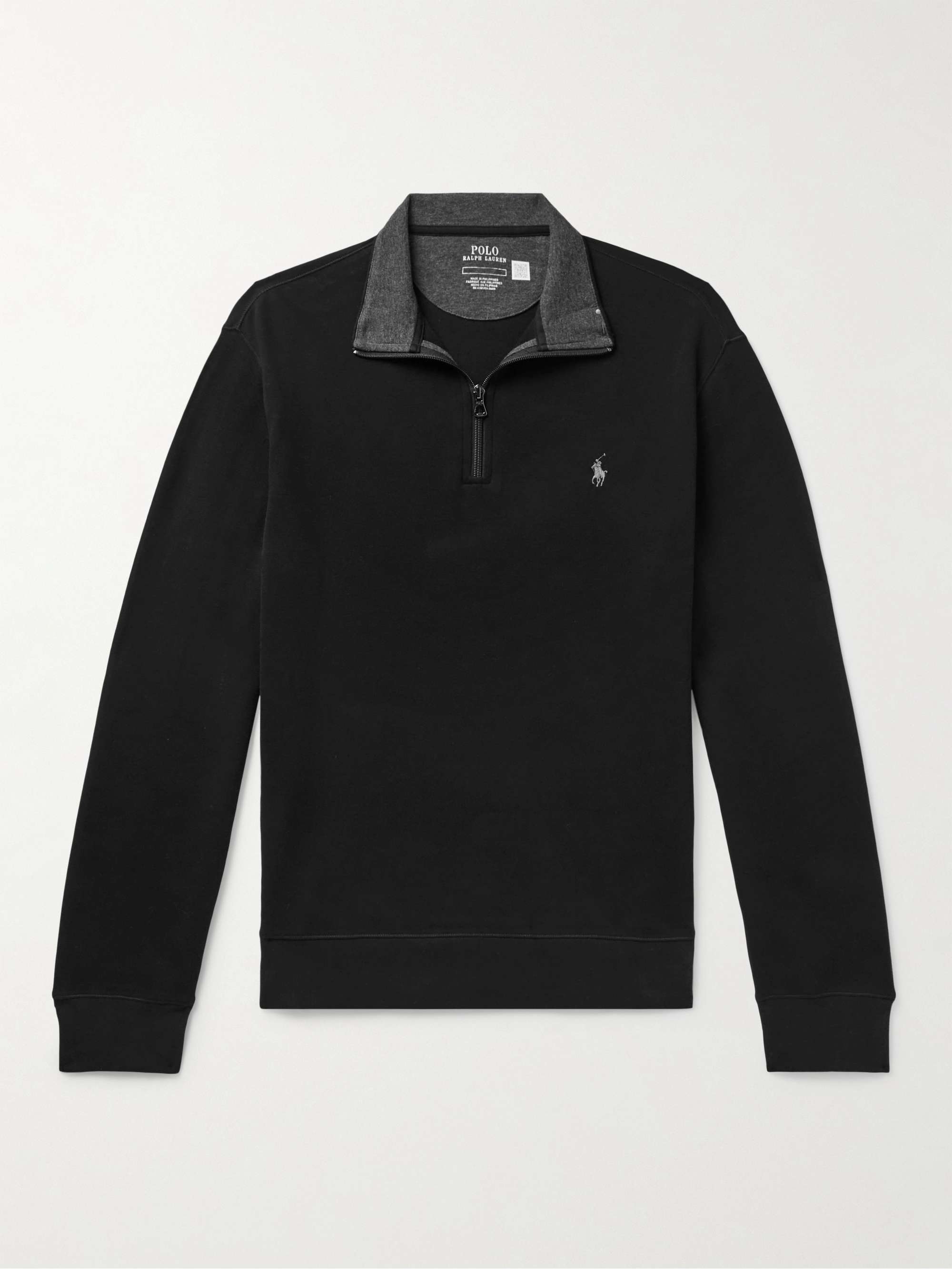NIKE Logo-Embroidered Cotton-Terry Half-Zip Sweatshirt for Men