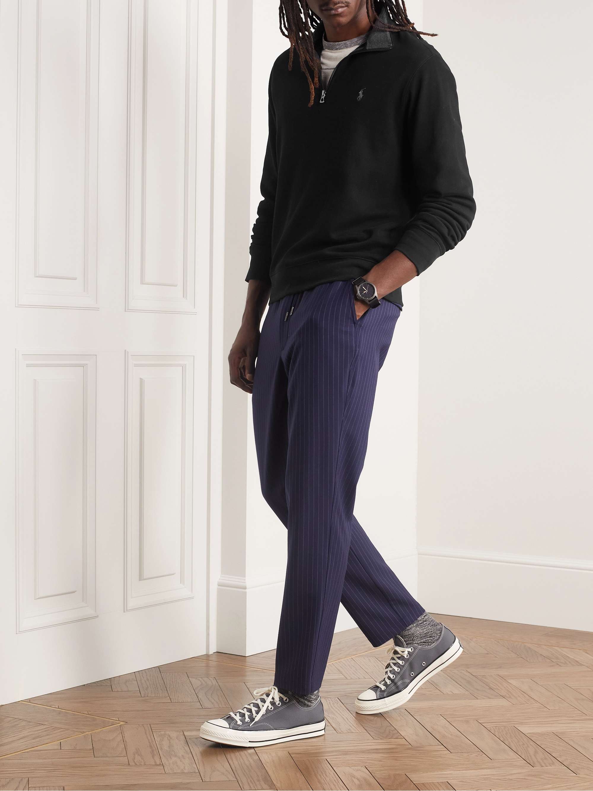 POLO RALPH LAUREN Cotton-Blend Jersey Half-Zip Sweatshirt