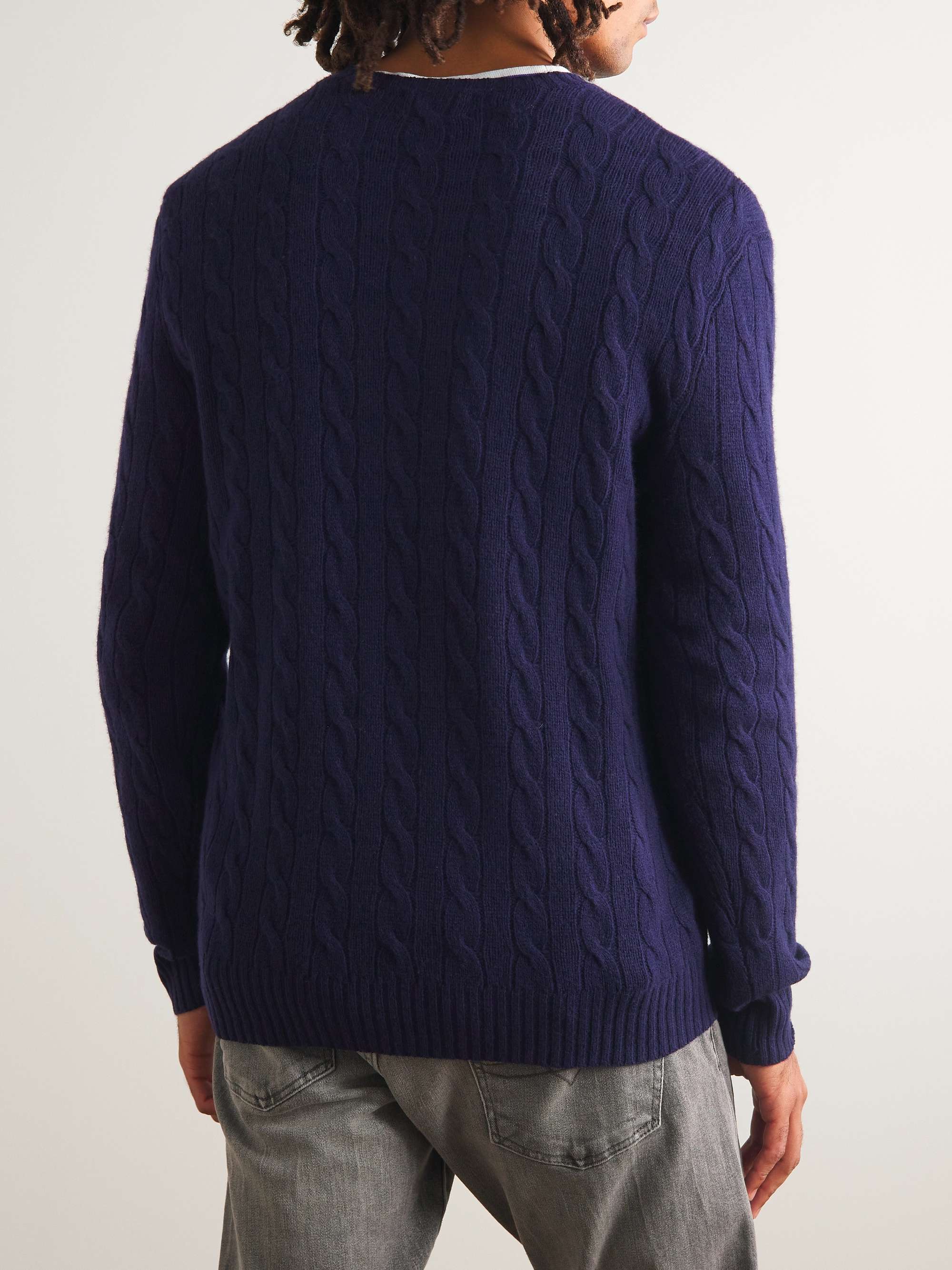 POLO RALPH LAUREN Cable-Knit Wool and Cashmere-Blend Sweater