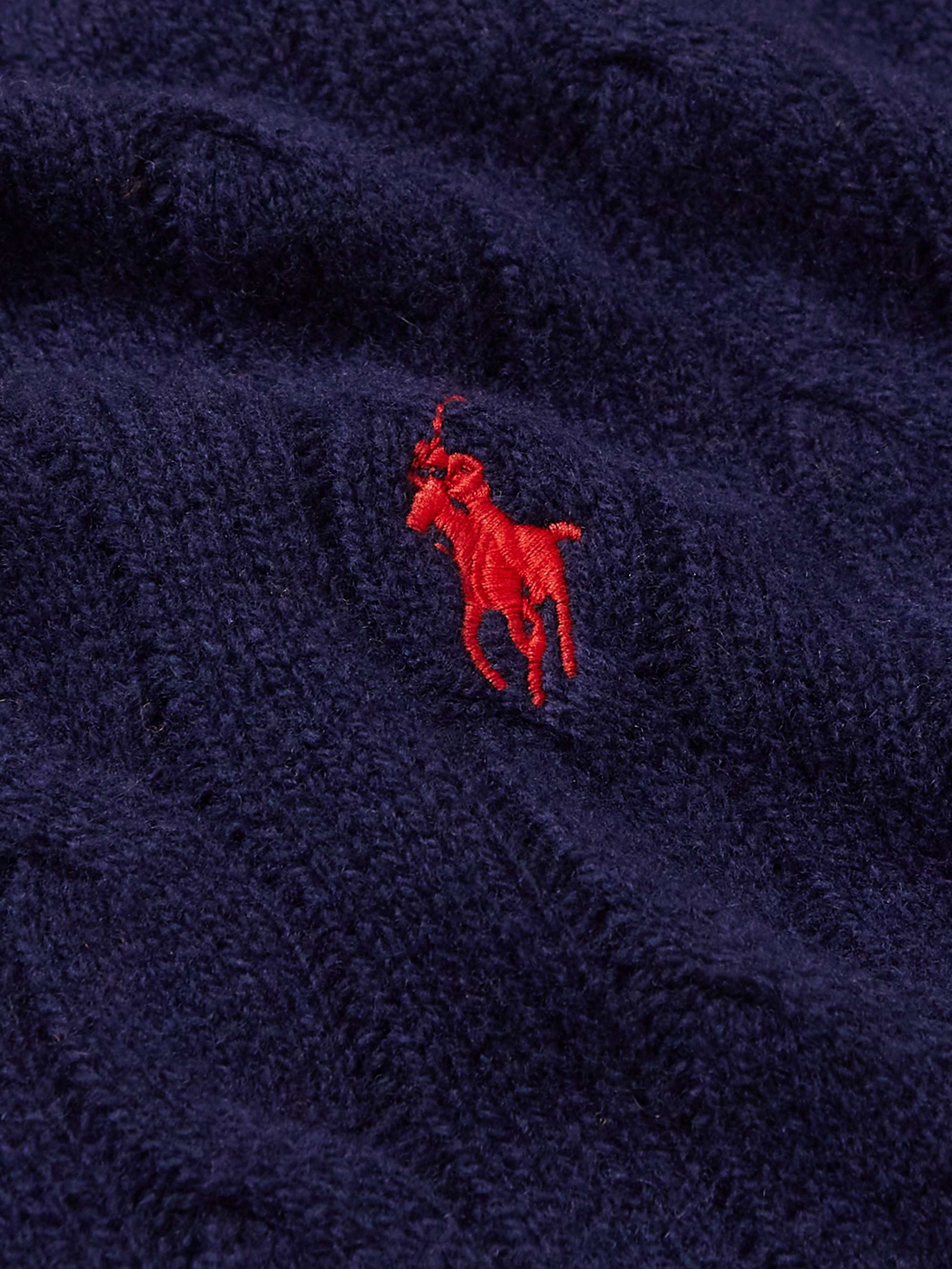 POLO RALPH LAUREN Cable-Knit Wool and Cashmere-Blend Sweater