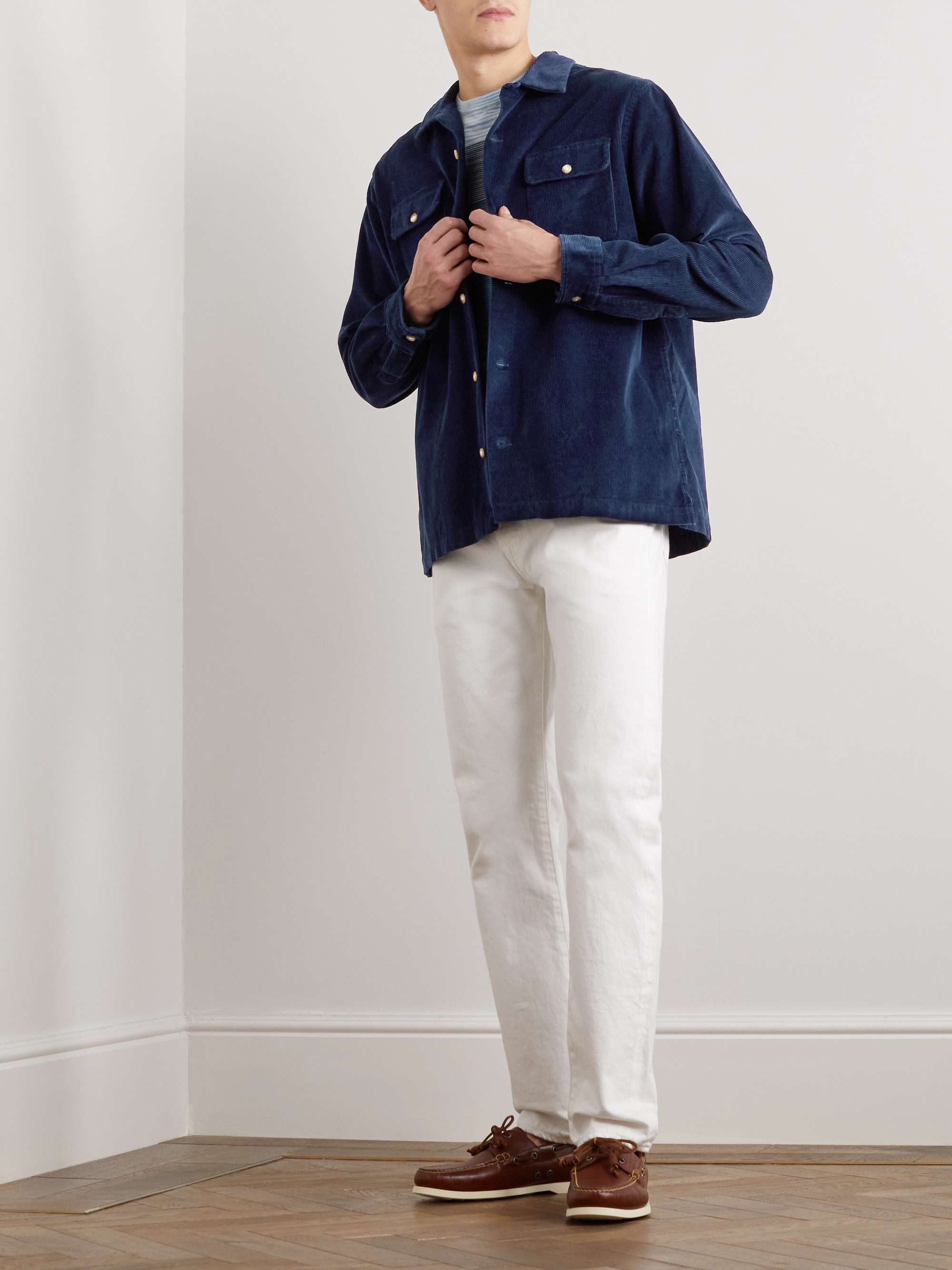 POLO RALPH LAUREN Convertible-Collar Cotton-Corduroy Shirt for Men | MR ...