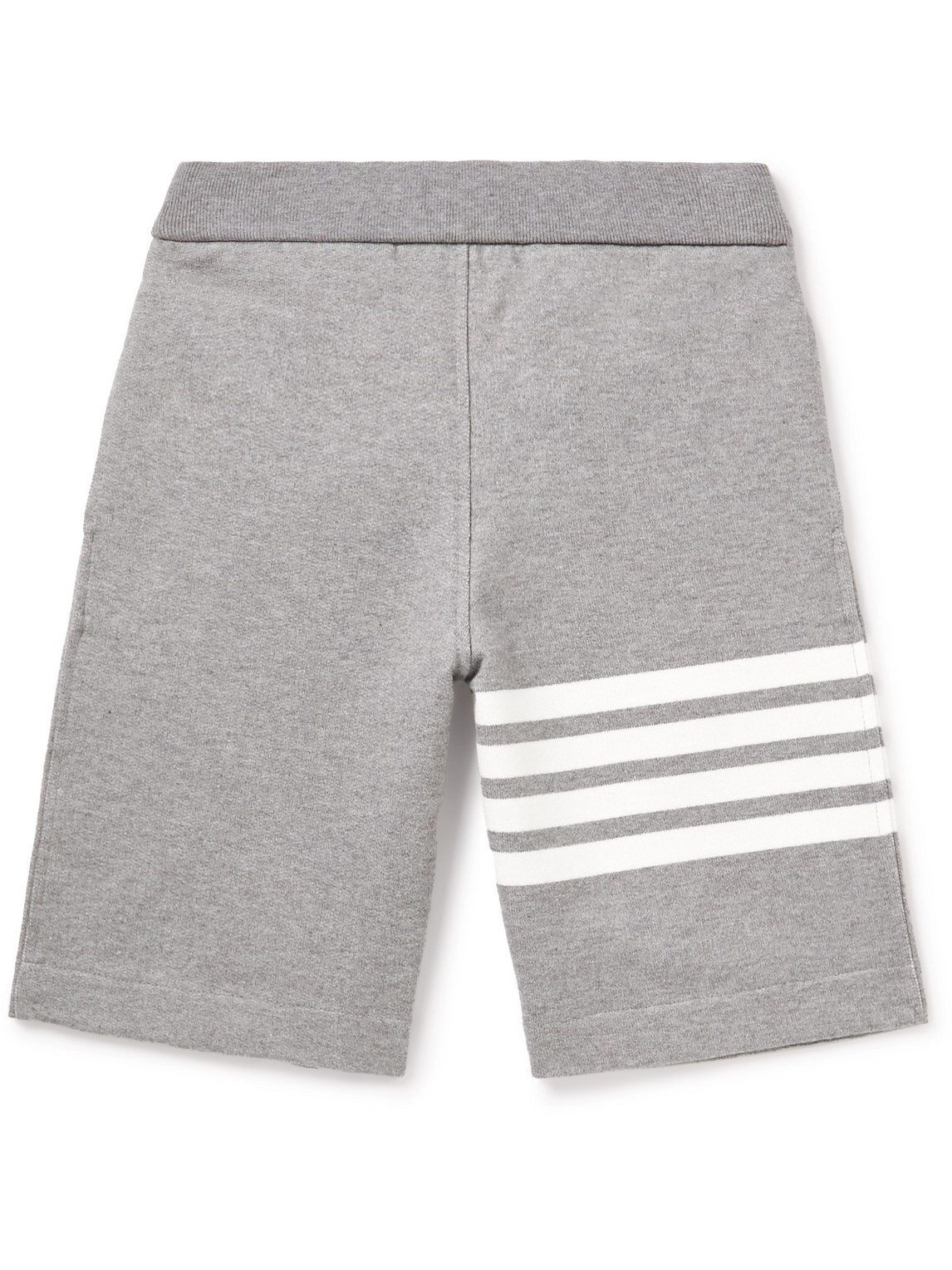 Thom Browne Loopback Jersey 4-bar Track Shorts In Gray