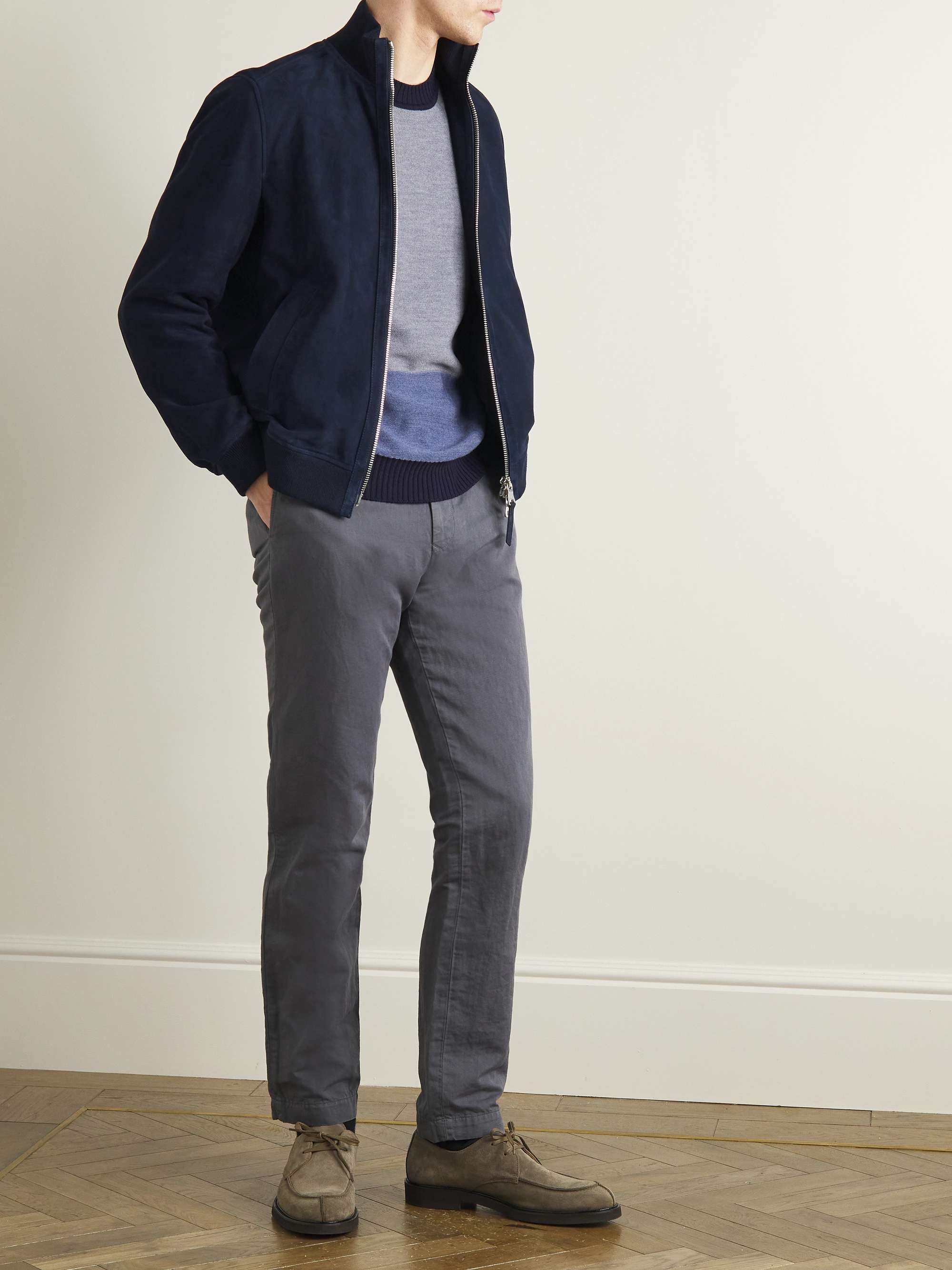 MR P. Suede Bomber Jacket