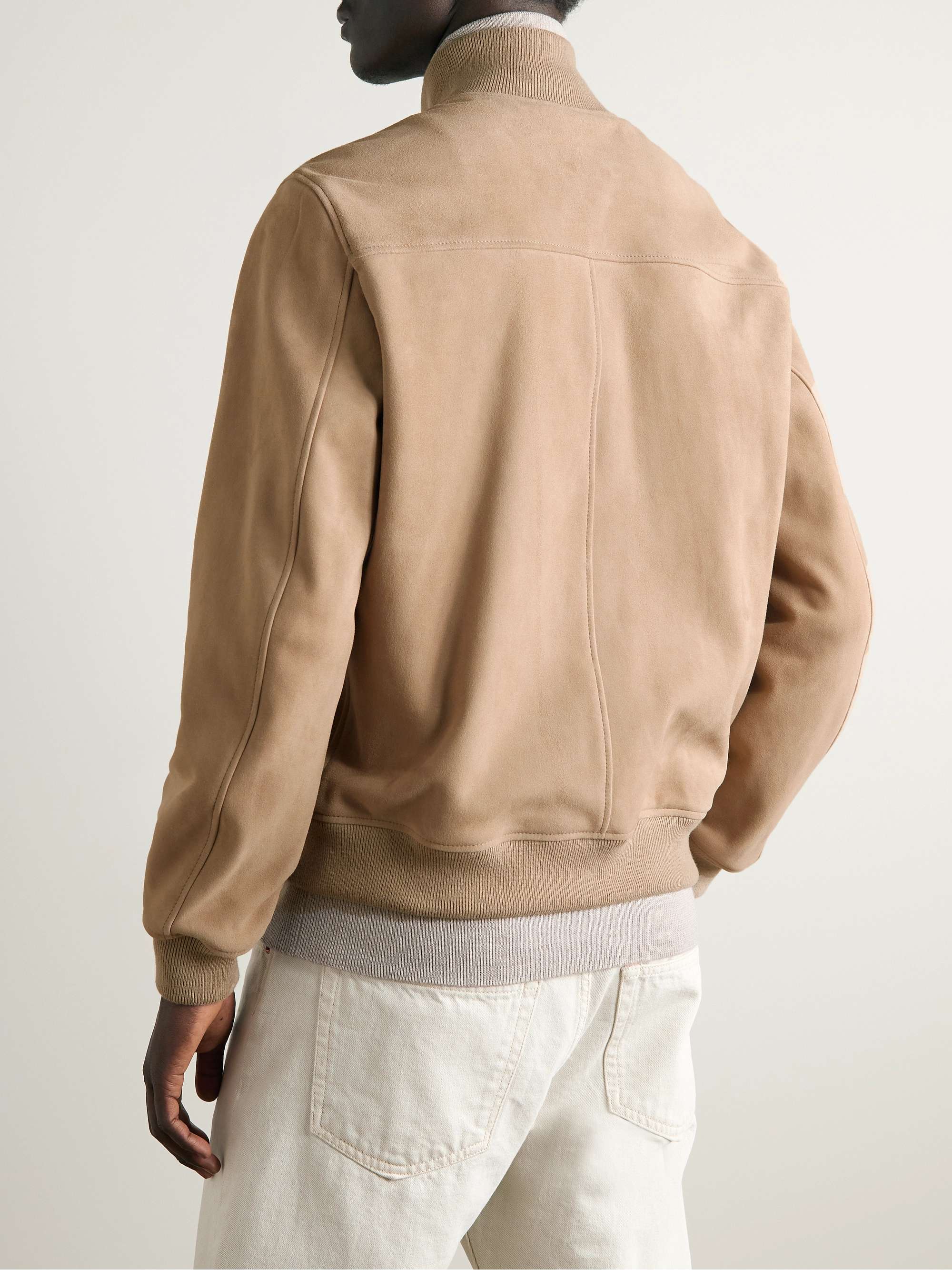 MR P. Suede Bomber Jacket