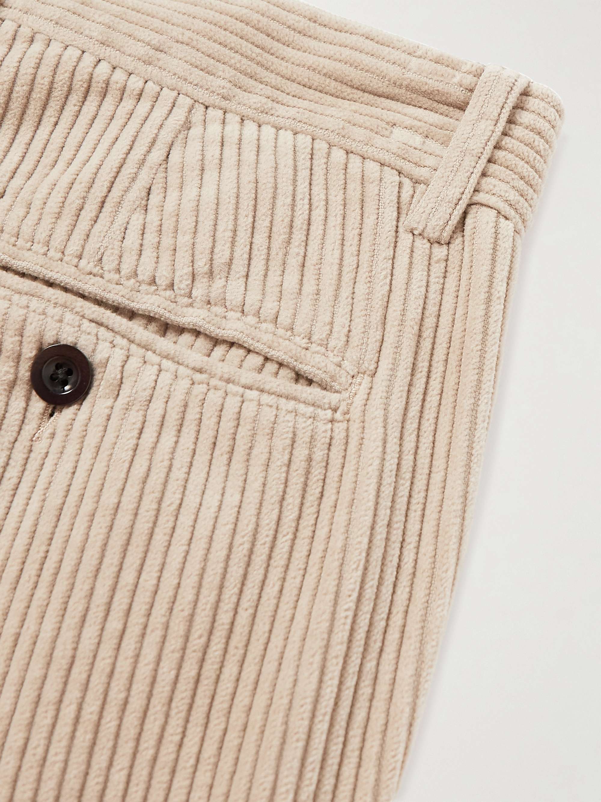 MR P. Straight-Leg Garment-Dyed Cotton-Corduroy Trousers