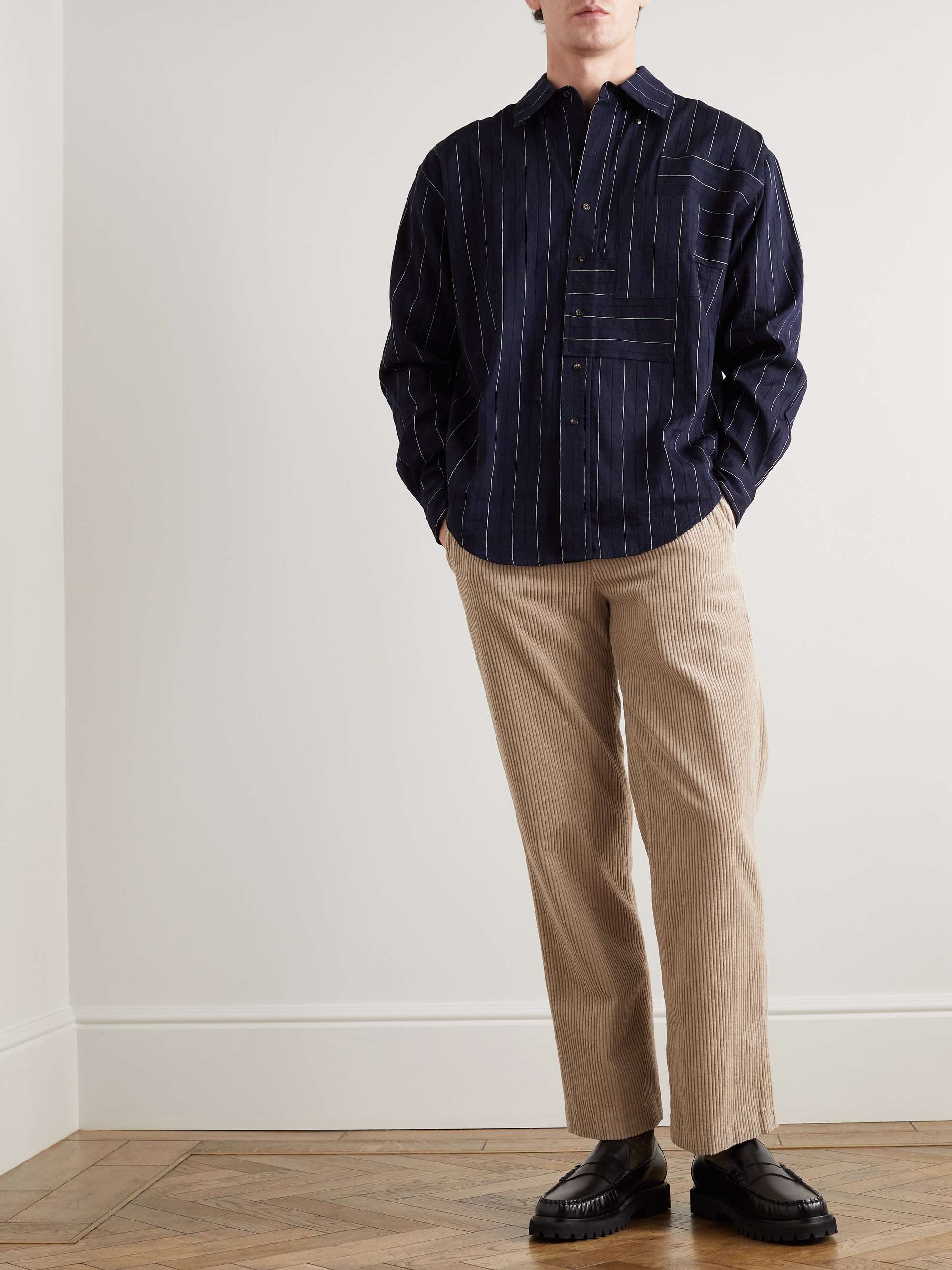 MR P. Straight-Leg Garment-Dyed Cotton-Corduroy Trousers