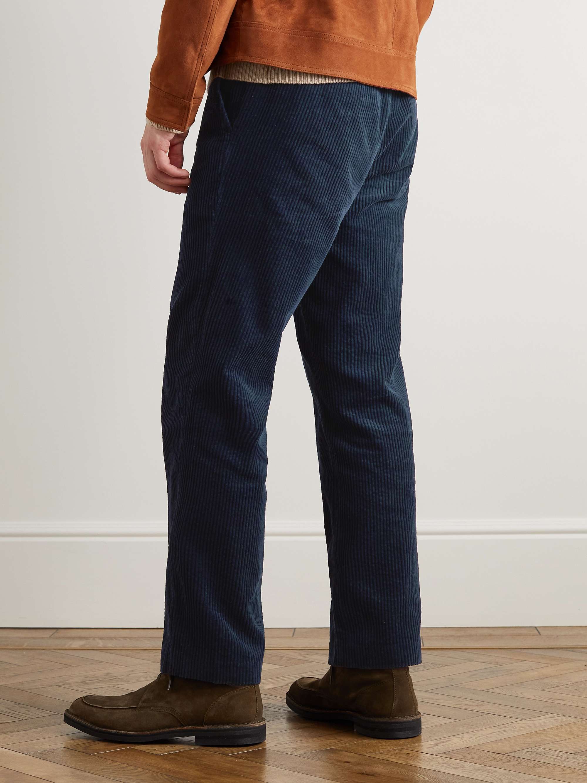 MR P. Straight-Leg Garment-Dyed Cotton-Corduroy Trousers