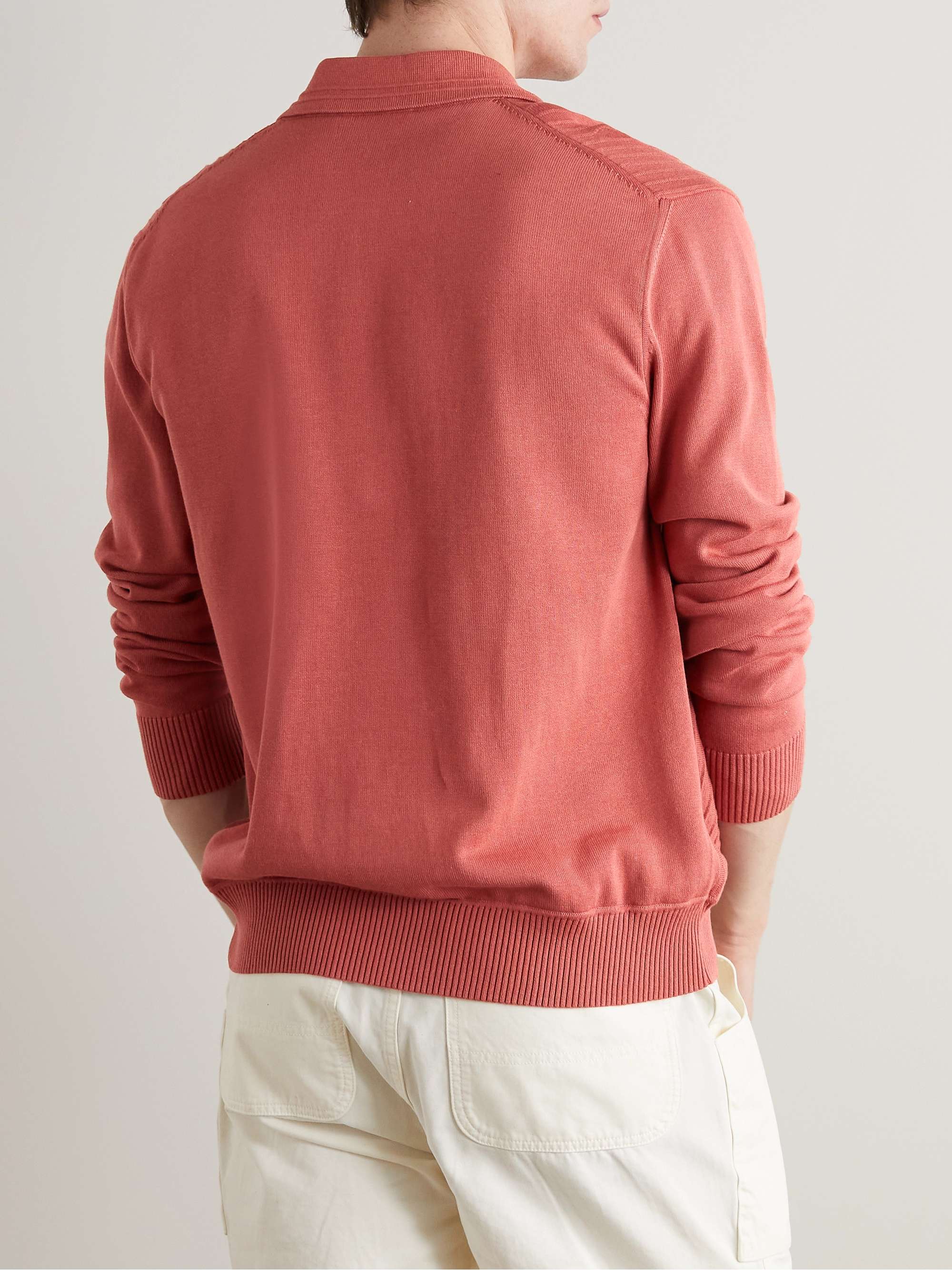 MR P. Ribbed Cotton-Jersey Polo Shirt