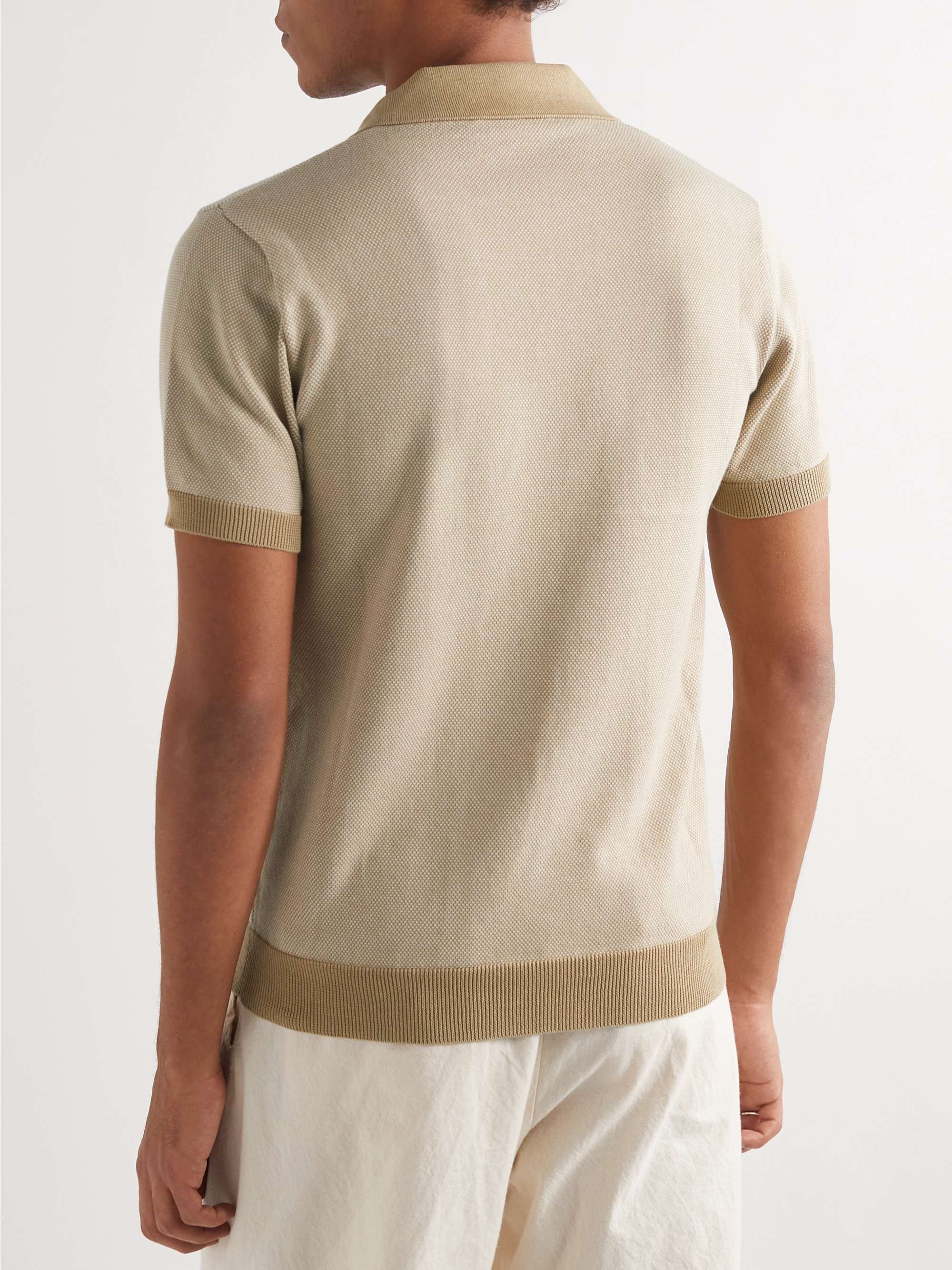 MR P. Honeycomb-Knit Cotton Polo Shirt