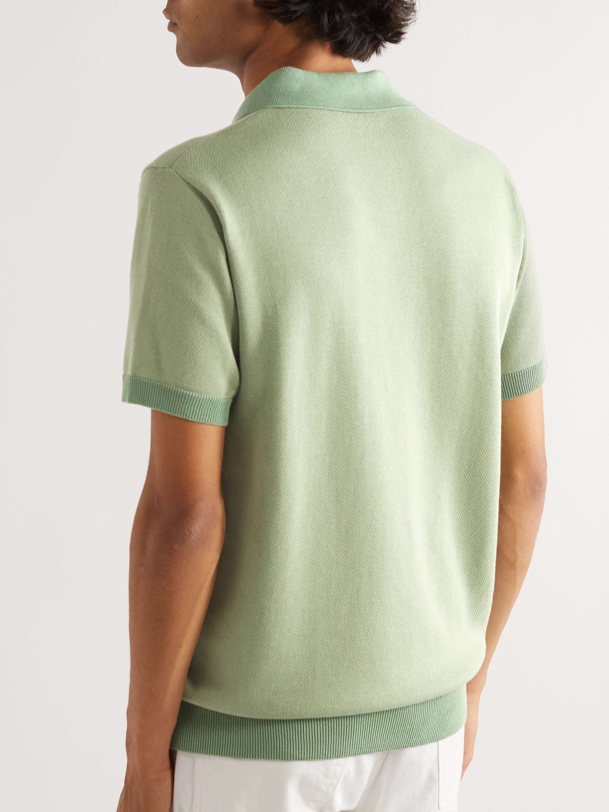MR P. Honeycomb-Knit Cotton Polo Shirt