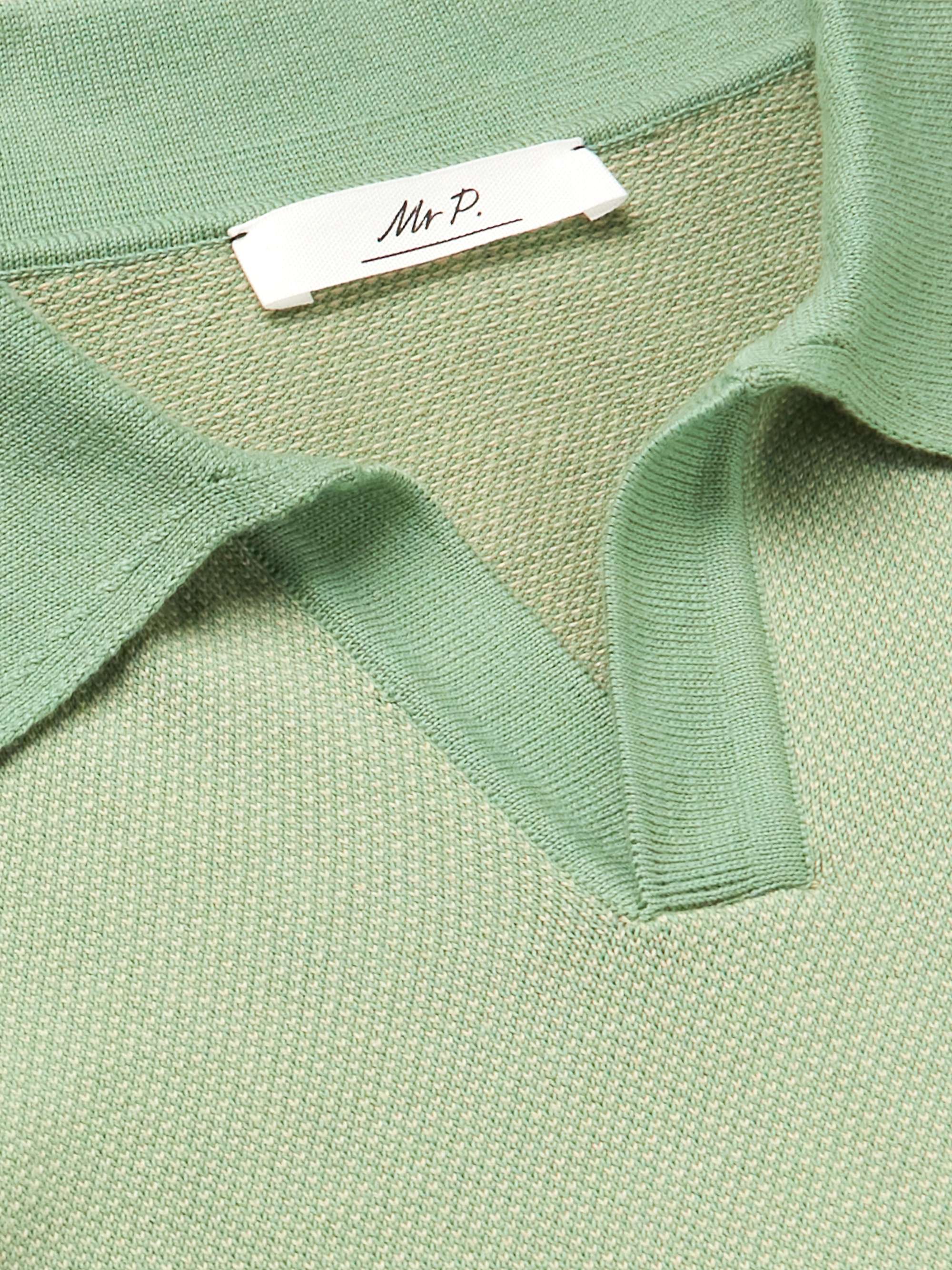 MR P. Honeycomb-Knit Cotton Polo Shirt