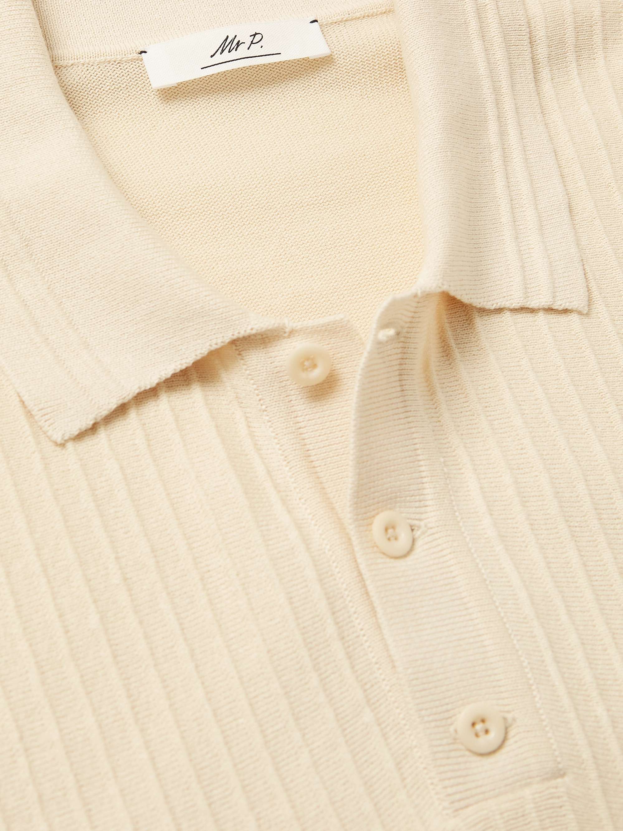 MR P. Ribbed Cotton-Jersey Polo Shirt for Men | MR PORTER